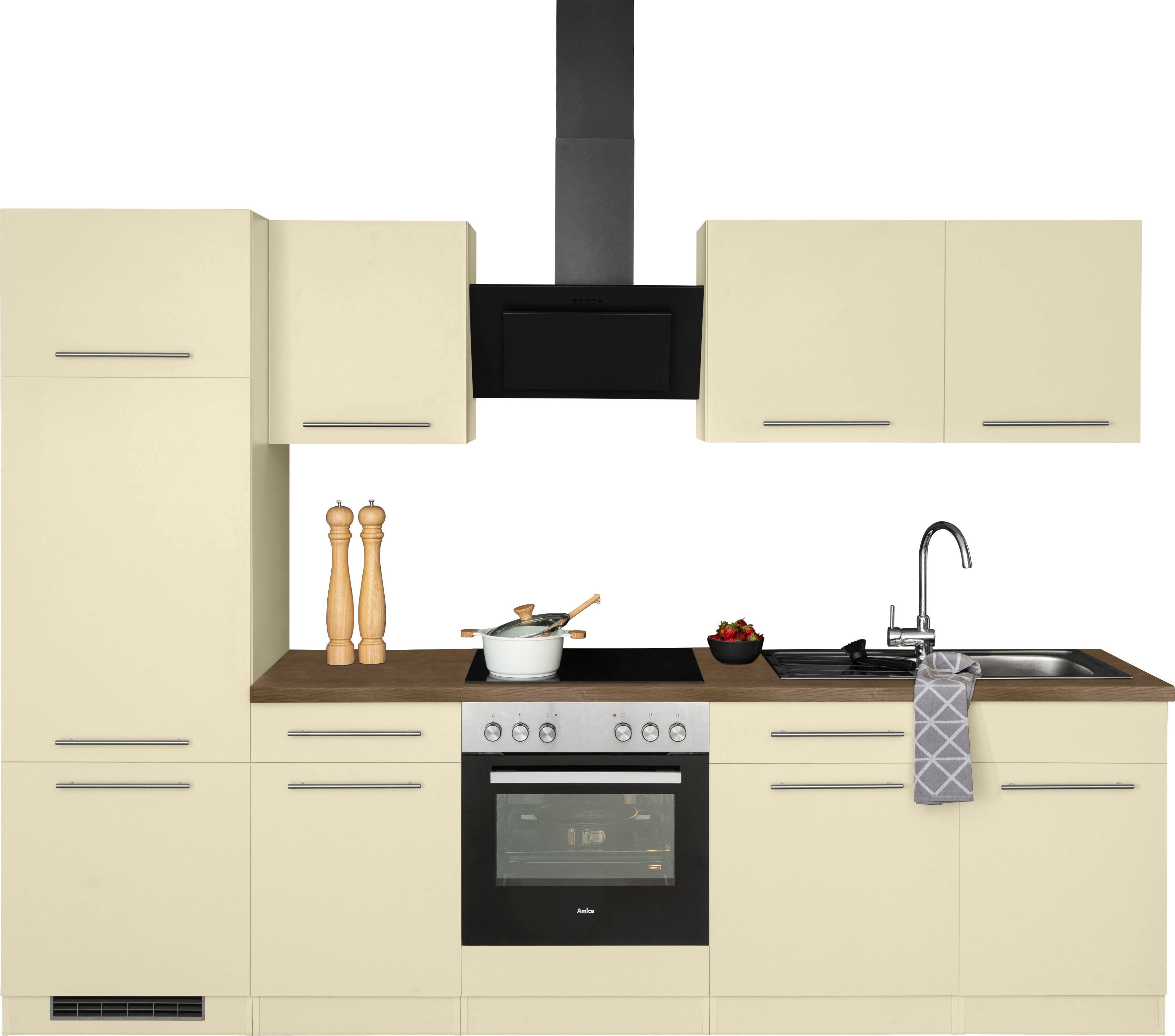 wiho Küchen Küchenzeile Unna, ohne E-Geräte, Breite 280 cm