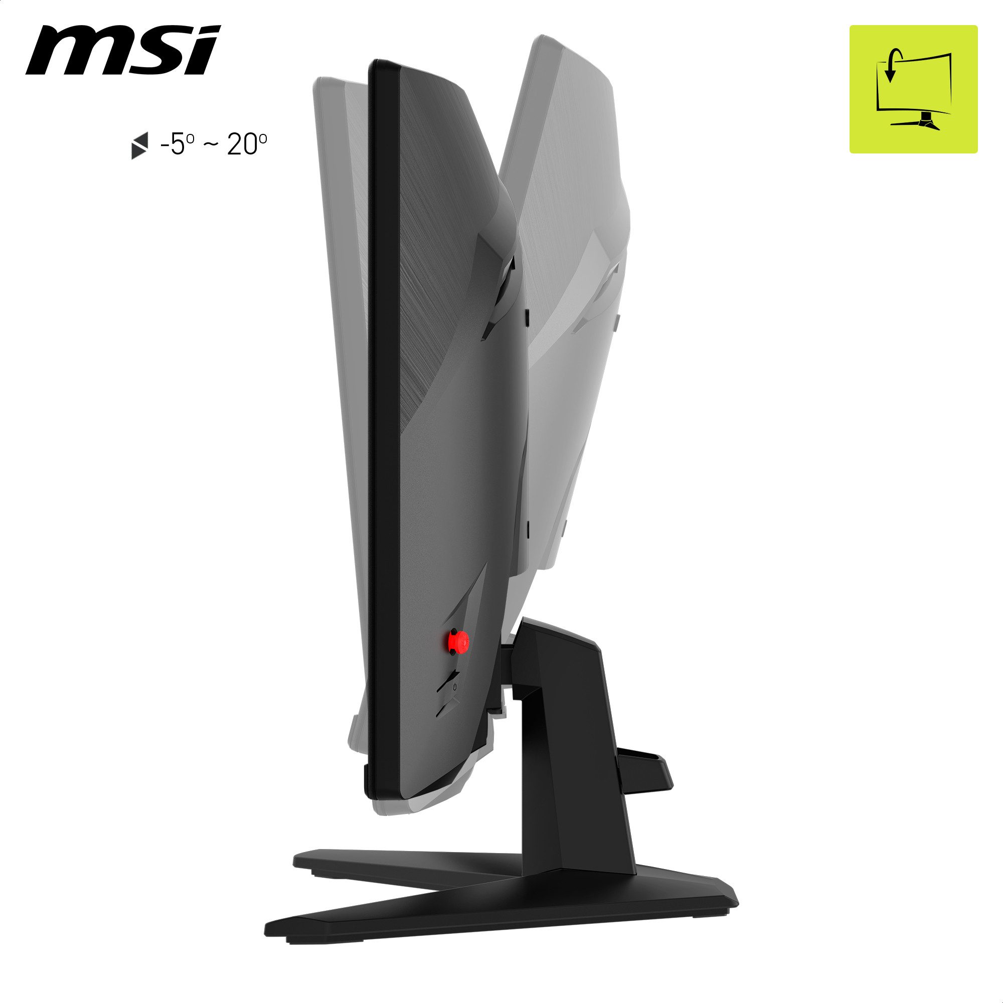 MSI MAG 242C Gaming-Monitor (59,9 cm/24 ", 1920 x 1080 px, Full HD, 1 ms Reaktionszeit, 180 Hz, VA LED, neigbar)