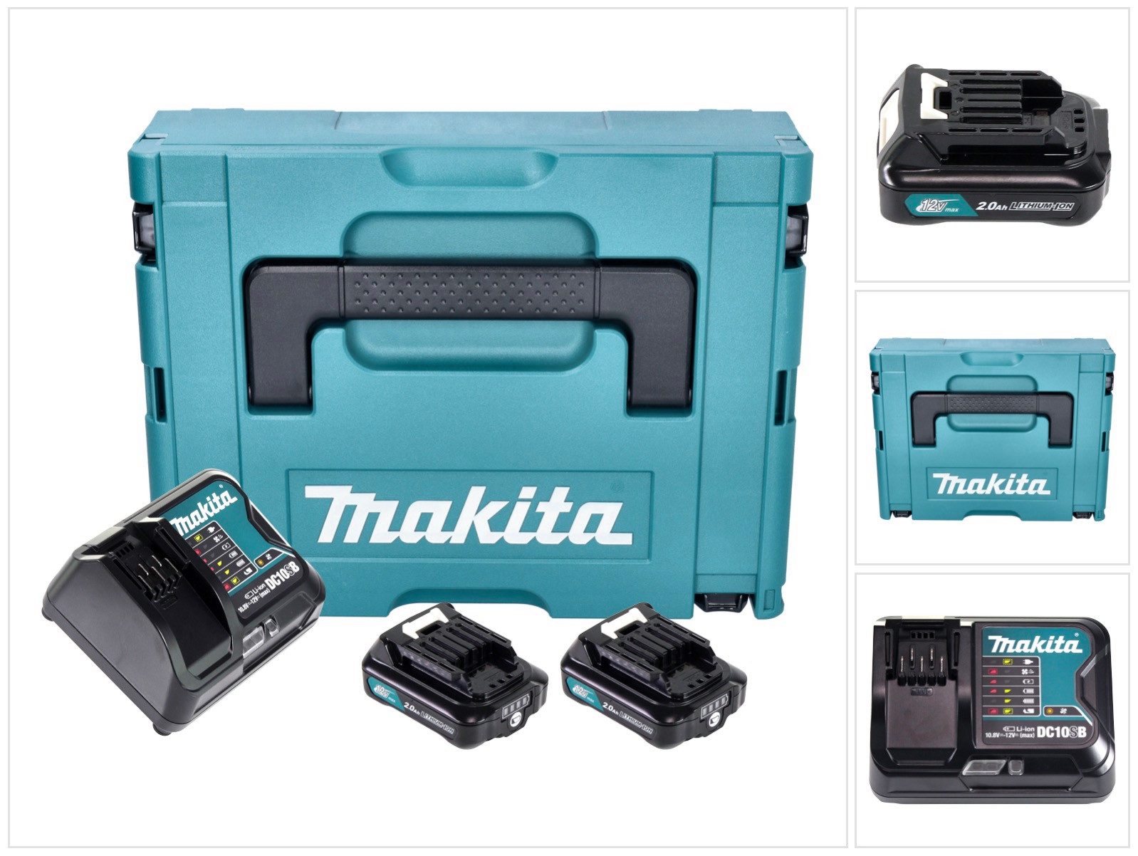 Makita Power Source Kit (197658-5) 2x BL 1021 B Akku 12 V max. 2,0 Ah CXT  Akkupacks