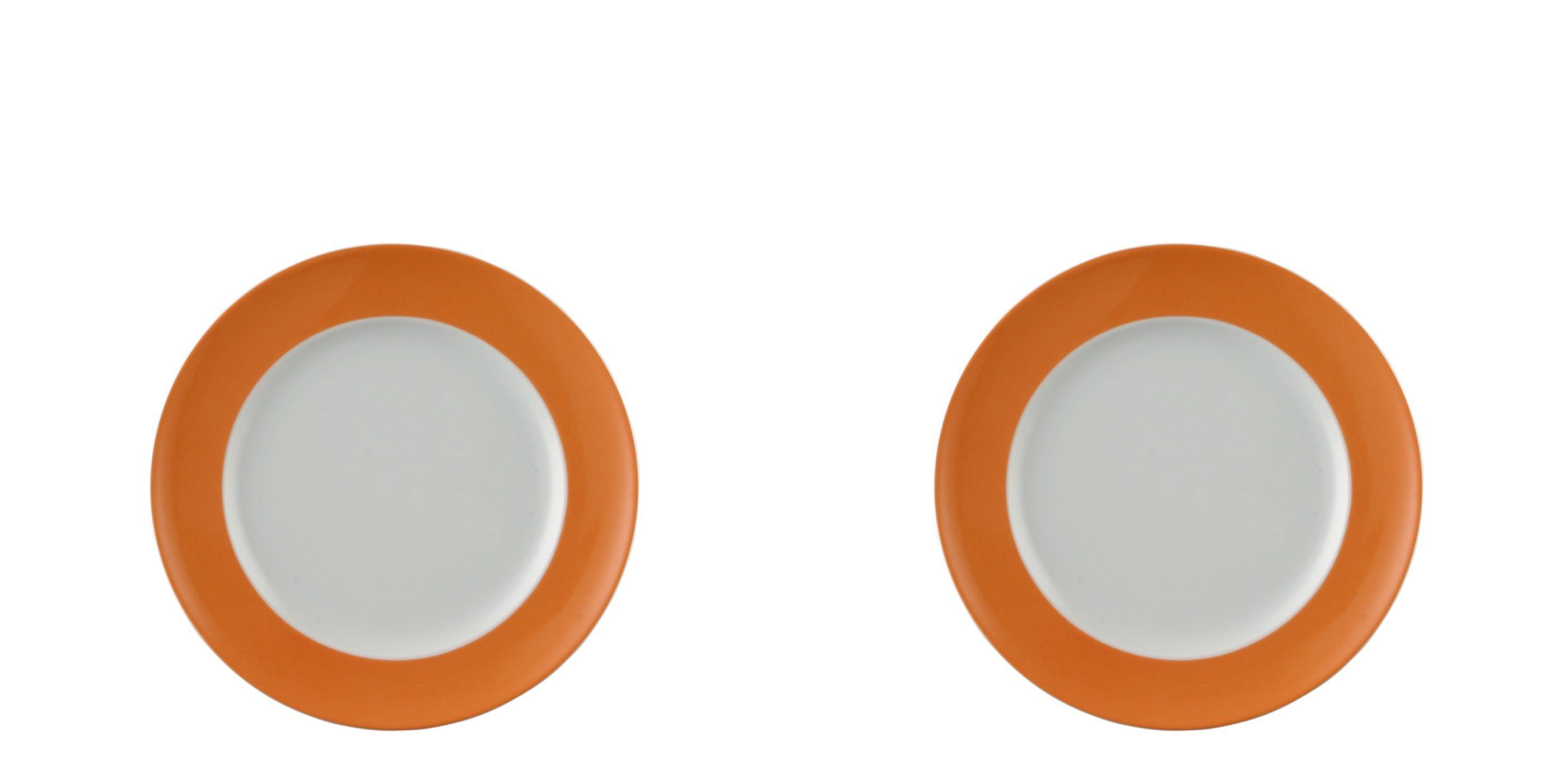 spülmaschinenfest mikrowellengeeignet 2 22 Thomas Frühstücksteller DAY SUNNY (2 Stück, Frühstücksteller Orange St), - - Porzellan Porzellan, cm und