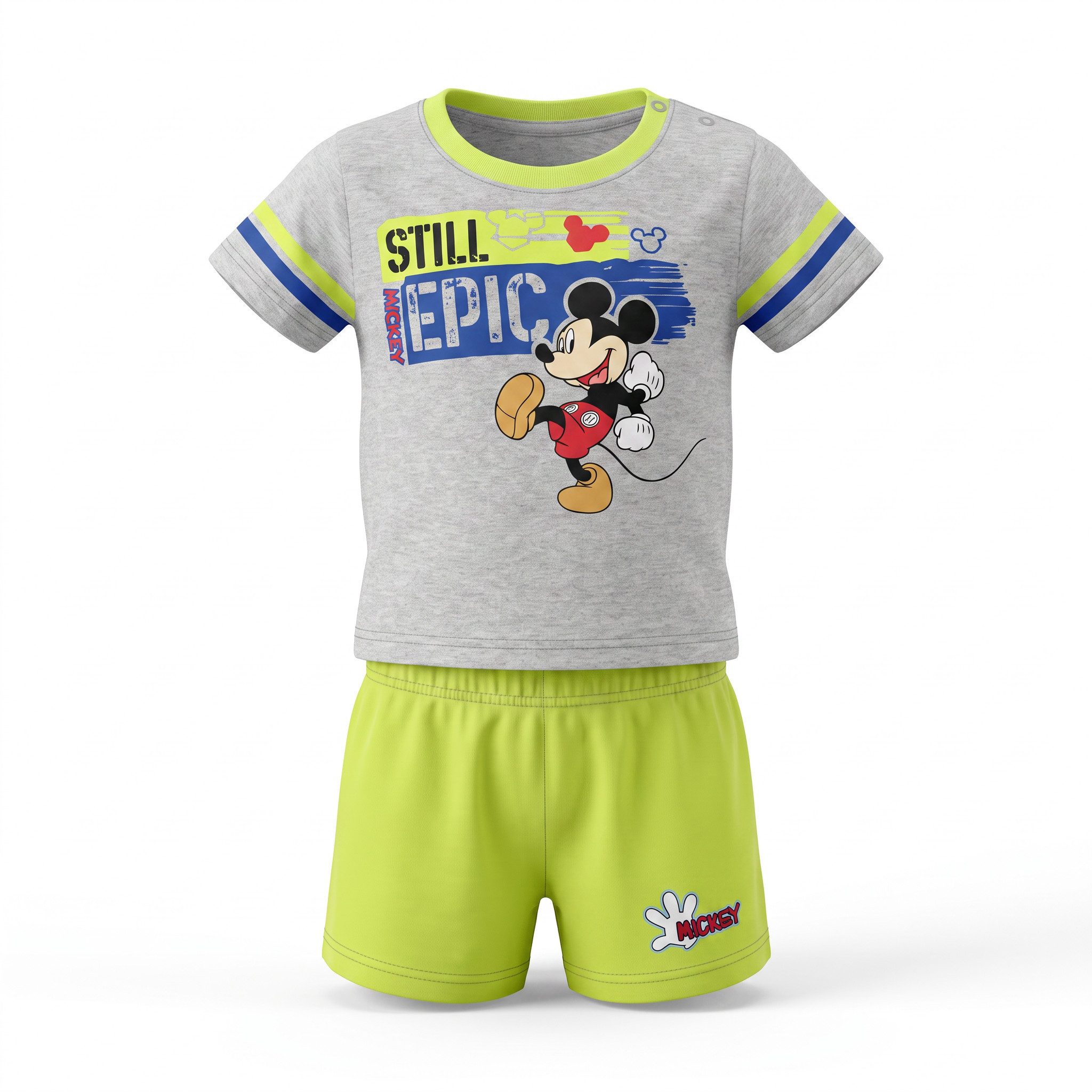 Disney Print-Shirt Disney Mickey Maus Baby 2tlg.Set Kleinkind T-Shirt plus Shorts Gr. 68