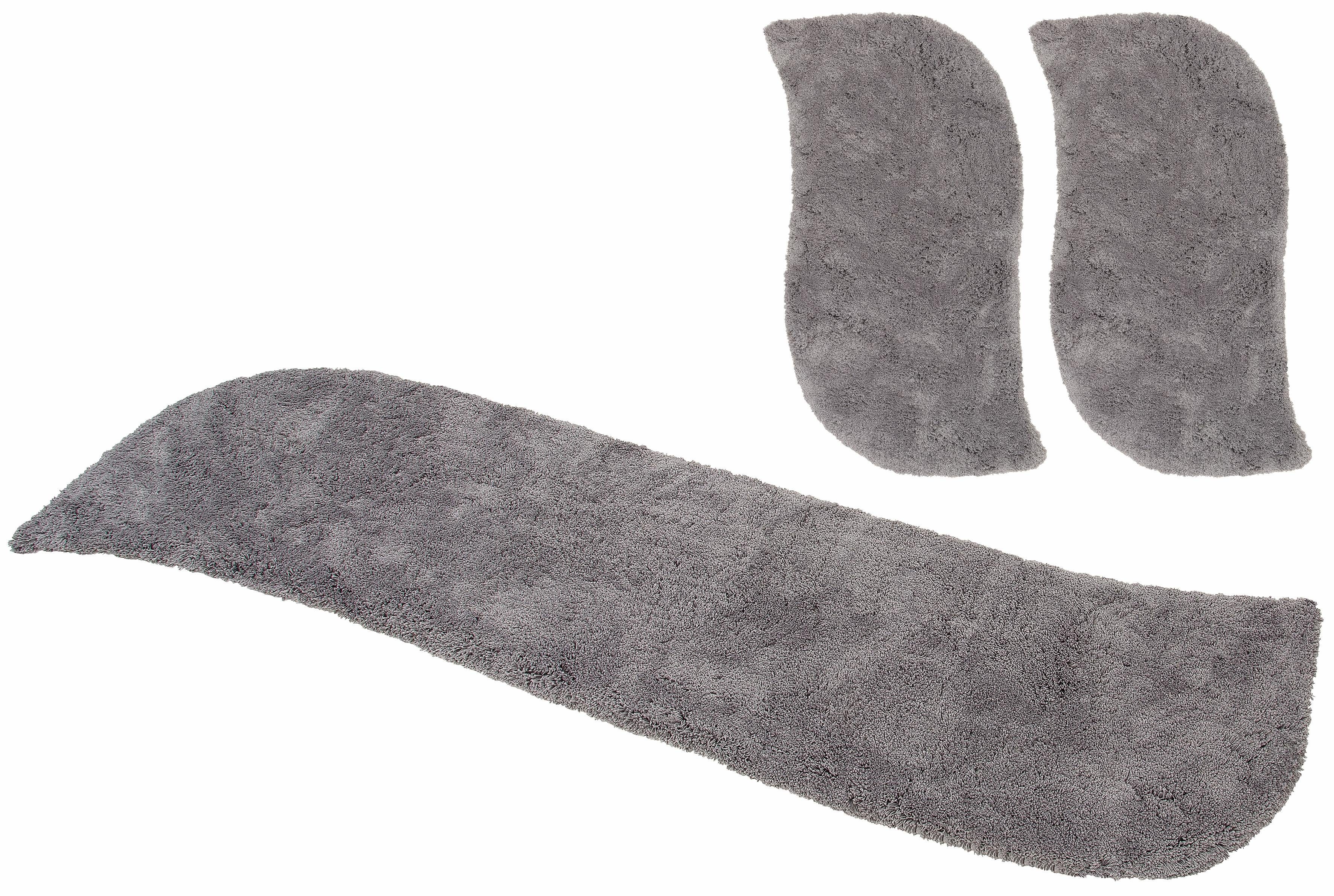 OTTO home Hochflor-Bettumrandung Desner, Höhe 35 mm, (3-tlg), Mikrofaser, weich, flauschig, Schlafzimmer, Bettvorleger, Läufer Set