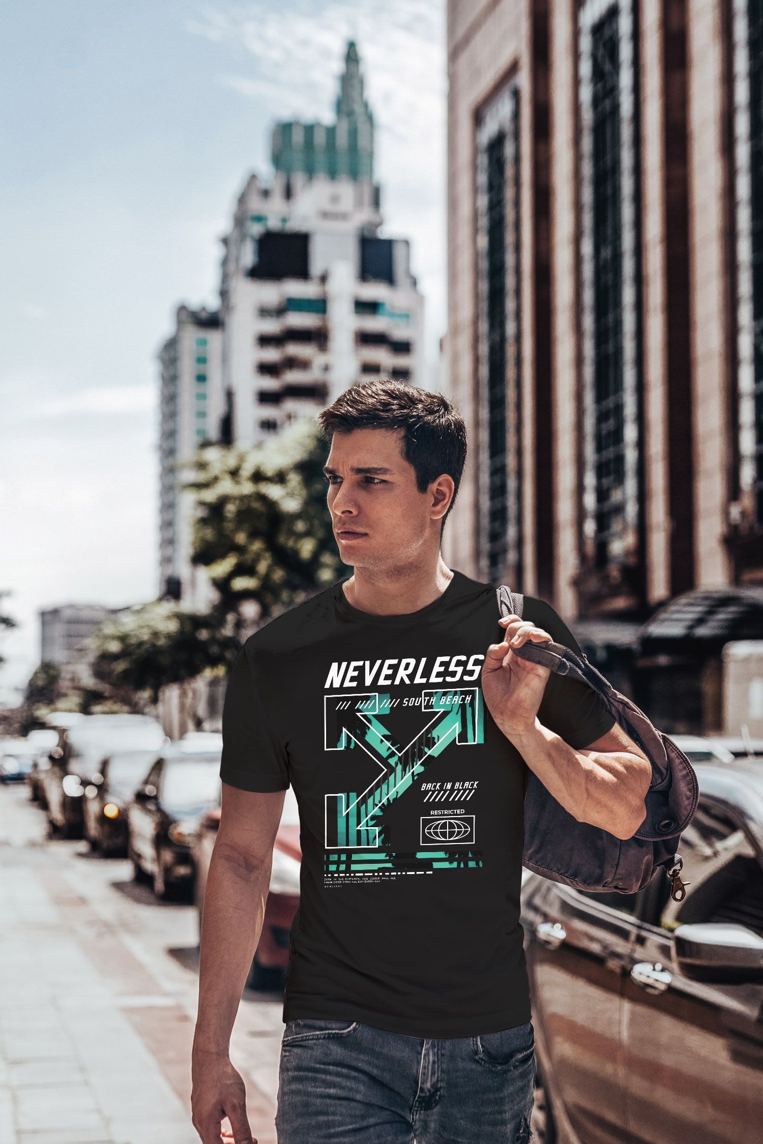 Neverless Print-Shirt Herren T-Shirt Text Print günstig online kaufen