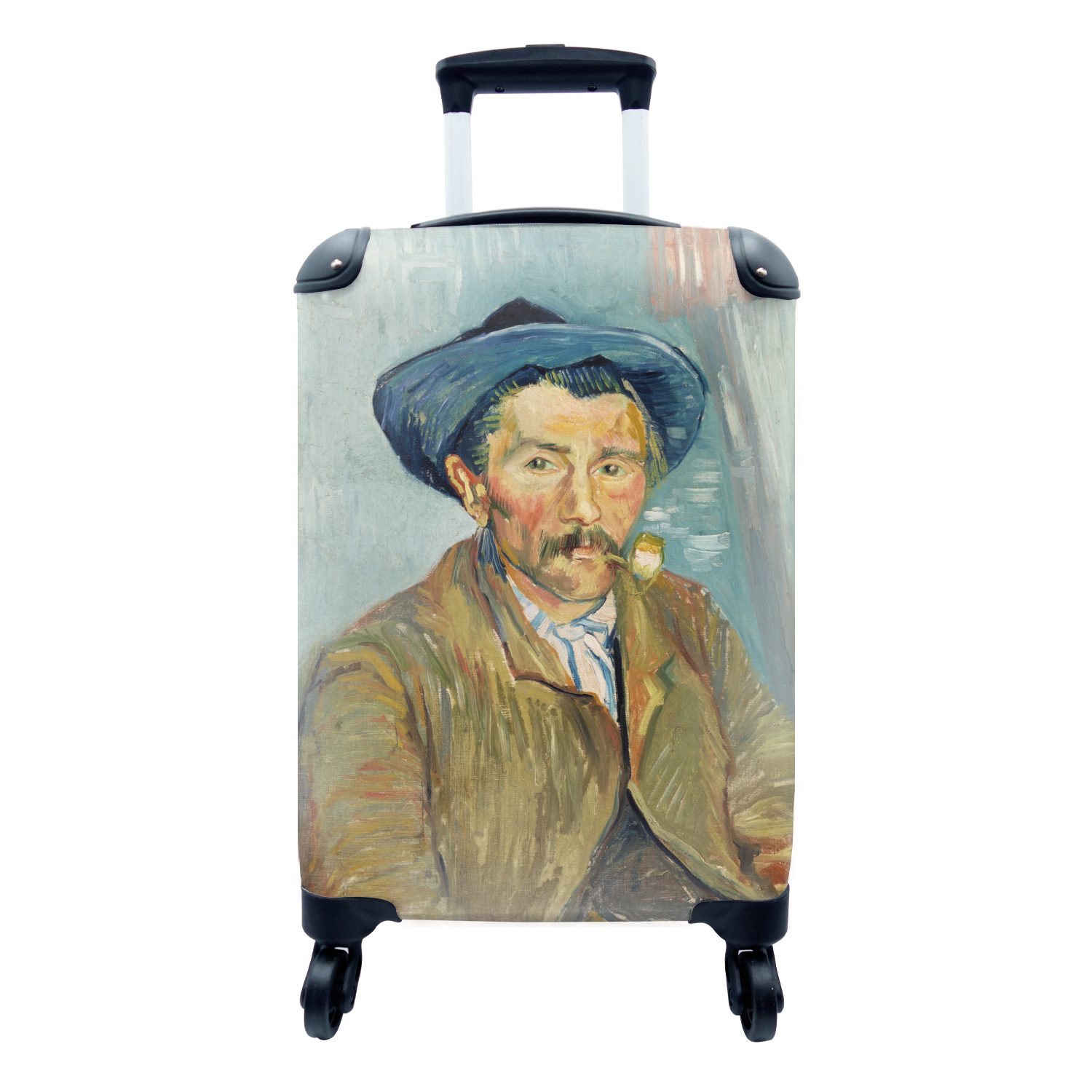 MuchoWow Handgepäckkoffer Der Raucher - Vincent van Gogh, 4 Rollen, Reisetasche mit rollen, Handgepäck für Ferien, Trolley, Reisekoffer