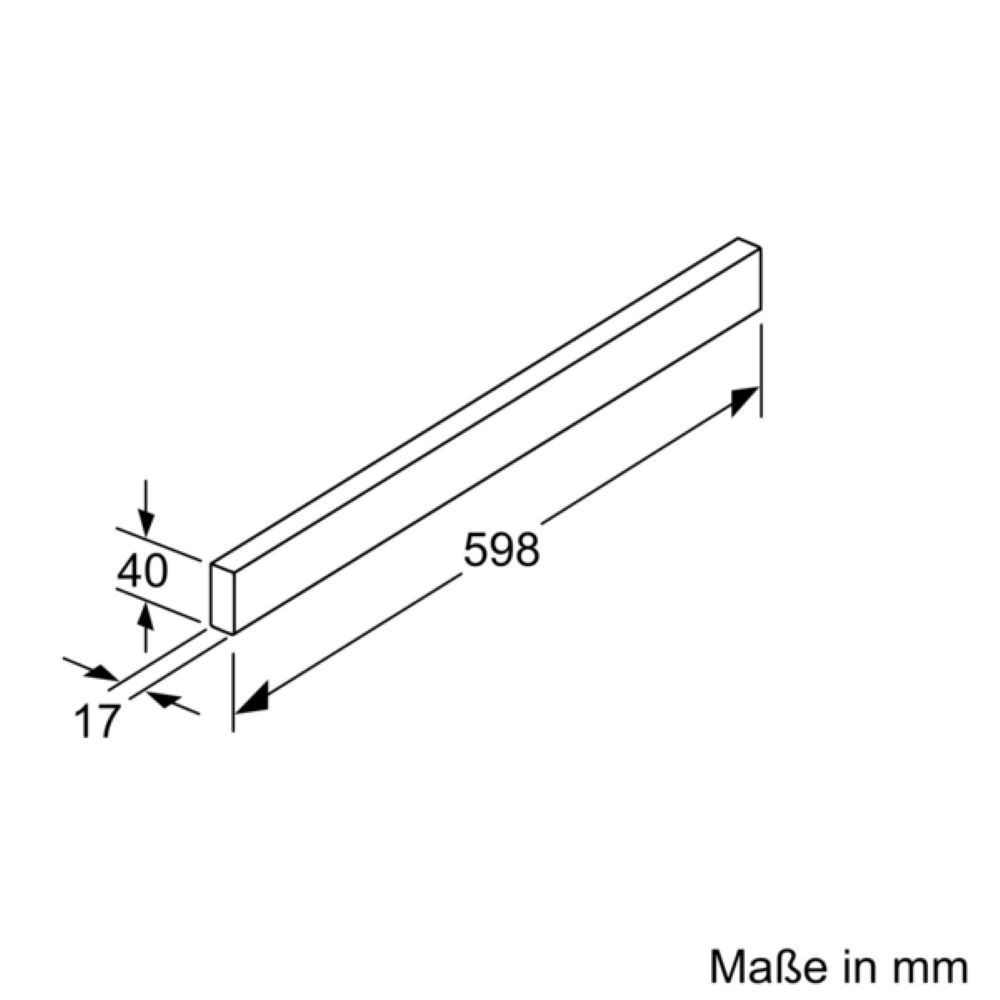 NEFF Montagezubehör Dunstabzugshaube Z54TH60N1 Griffleiste Edelstahl 60 cm für Flachschirmhauben