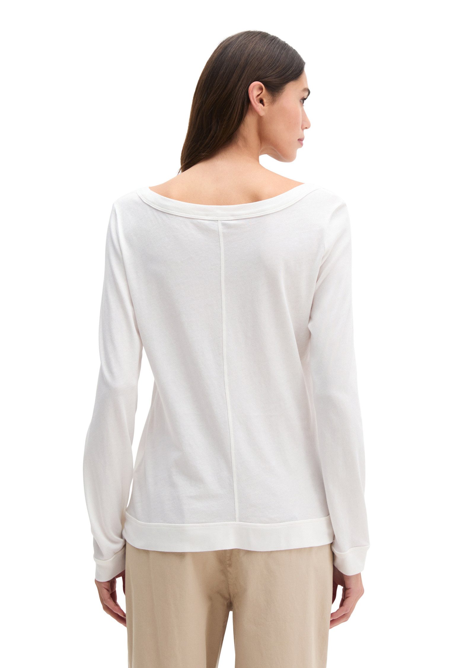 Marc O'Polo Langarmshirt aus weichem Baumwoll-Single-Jersey