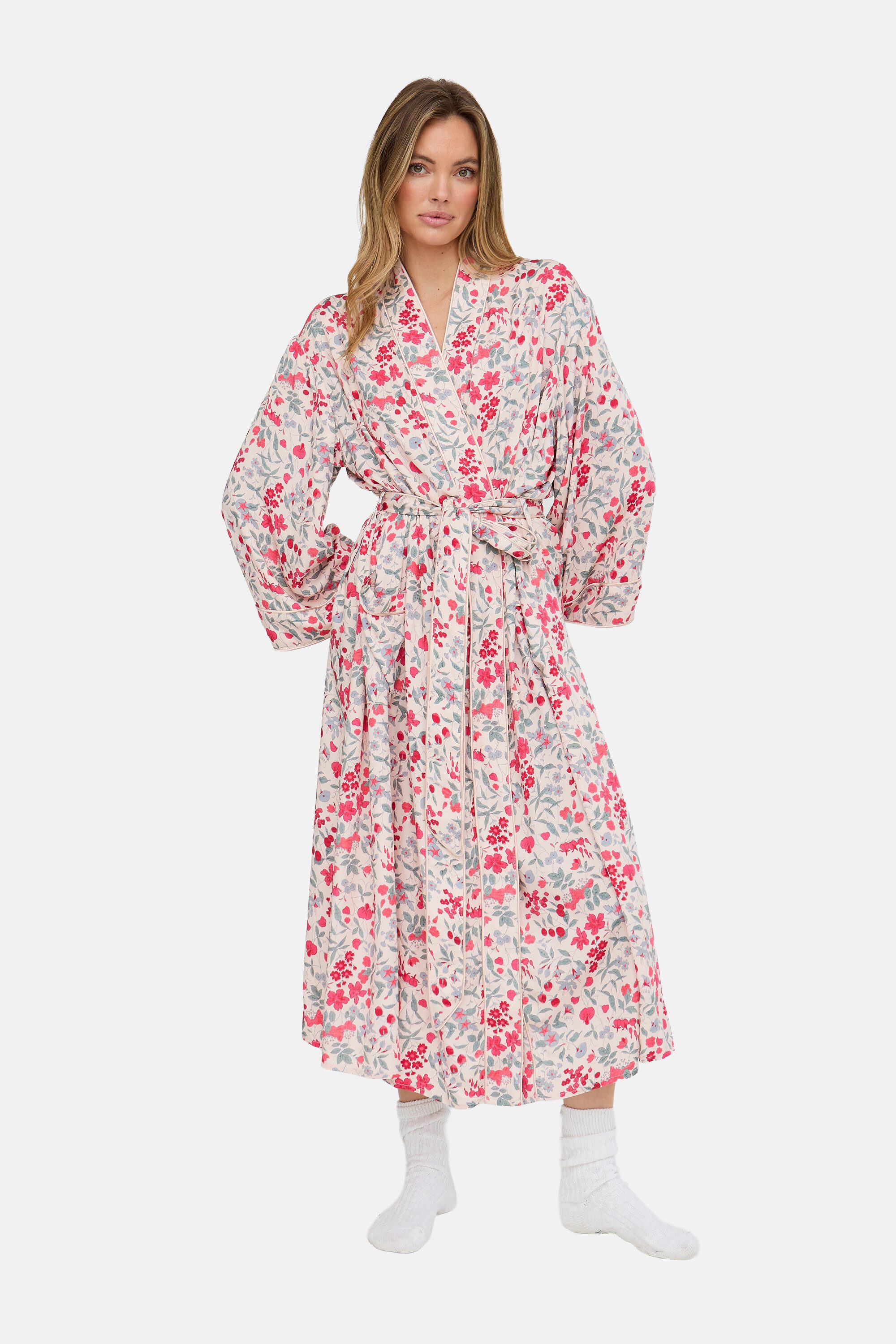 Lily and Lionel Bademantel Corina Kimono Style Print Robe Damen günstig online kaufen