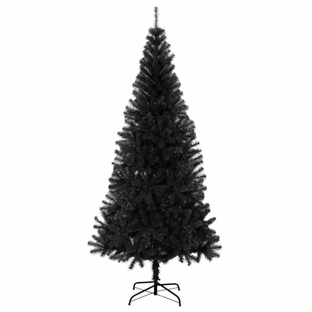 vidaXL Künstlicher Weihnachtsbaum Weihnachtsbaum Schwarz 180 cm PVC
