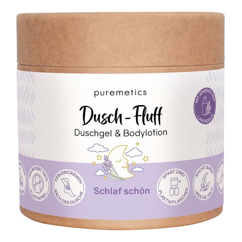 puremetics Körperpeeling 2in1 Dusch-Fluff - Schlaf schön 200g