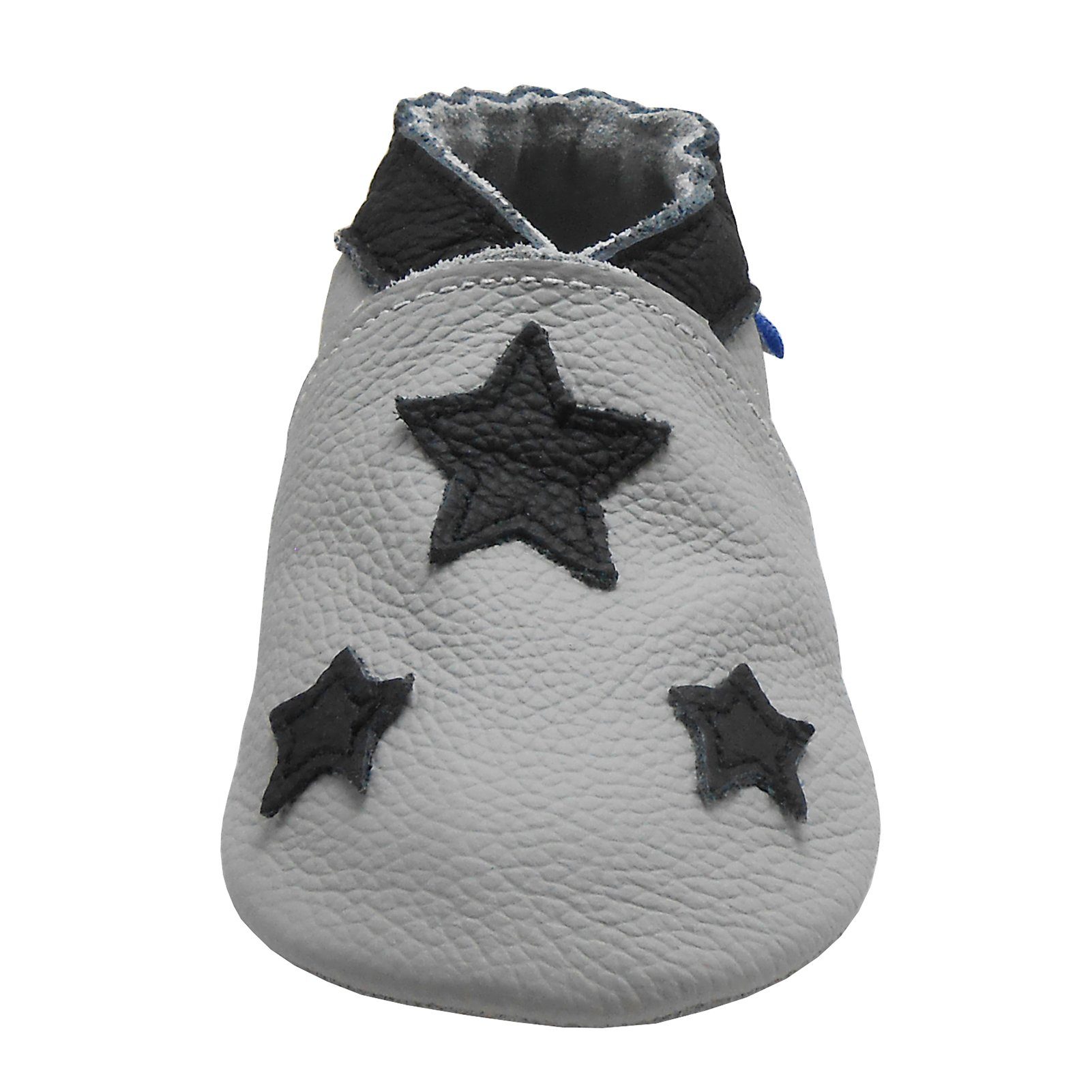 Yihakids Weiche Leder Krabbelschuhe Baby Lauflernschuhe Lederpuschen Grau Hausschuh