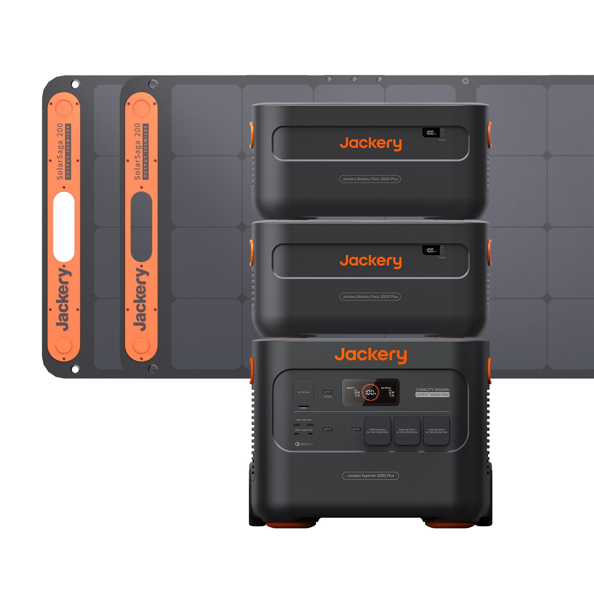 Jackery Stromgenerator Explorer Kit 6000, Explorer 2000 Plus mit 2 x