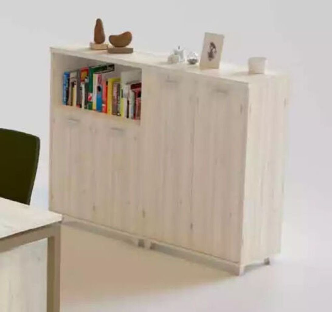 JVmoebel Aktenschrank Holz Aktenschrank Moderne Büromöbel Beige Dokumenten Schrank (2-St., 2x Aktenschrank) Made in Europa