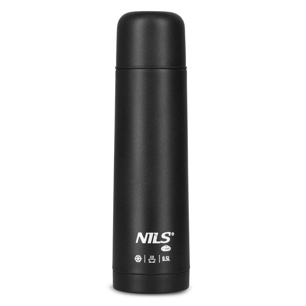 NILS CAMP Trinkflasche Isolierflasche Edelstahl, doppelwandig, auslaufsicher, BPA-frei, Edelstahl