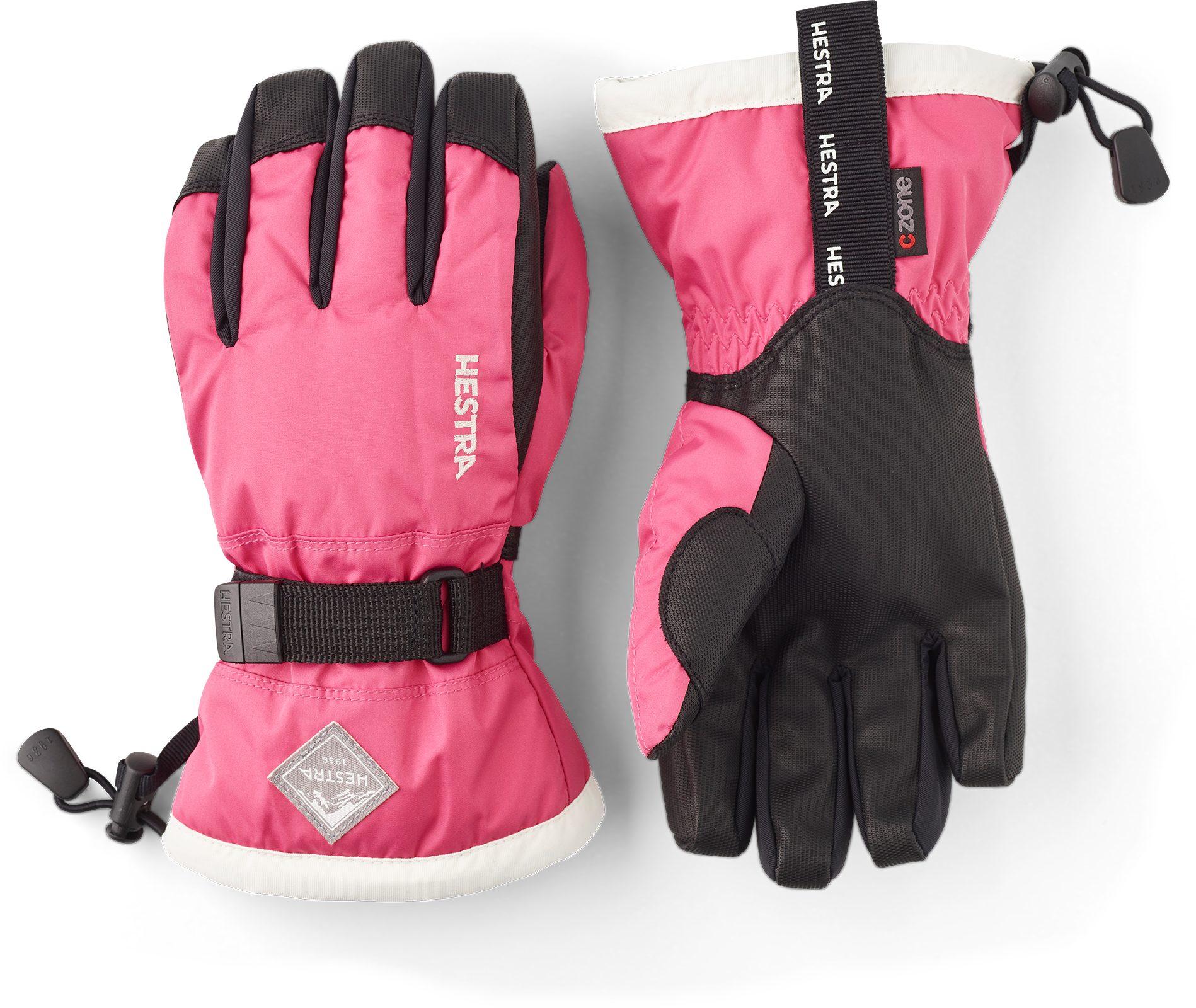 Hestra Skihandschuhe Gaunlet CZone Jr. - 5 finger 930030 fuchsia/ivory