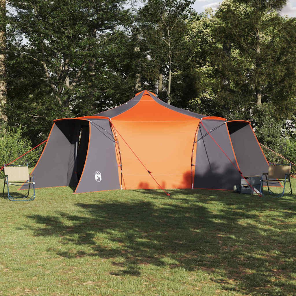 Faltzelt Family Tipi Zelt 492x492x275 cm in Grau und Orange