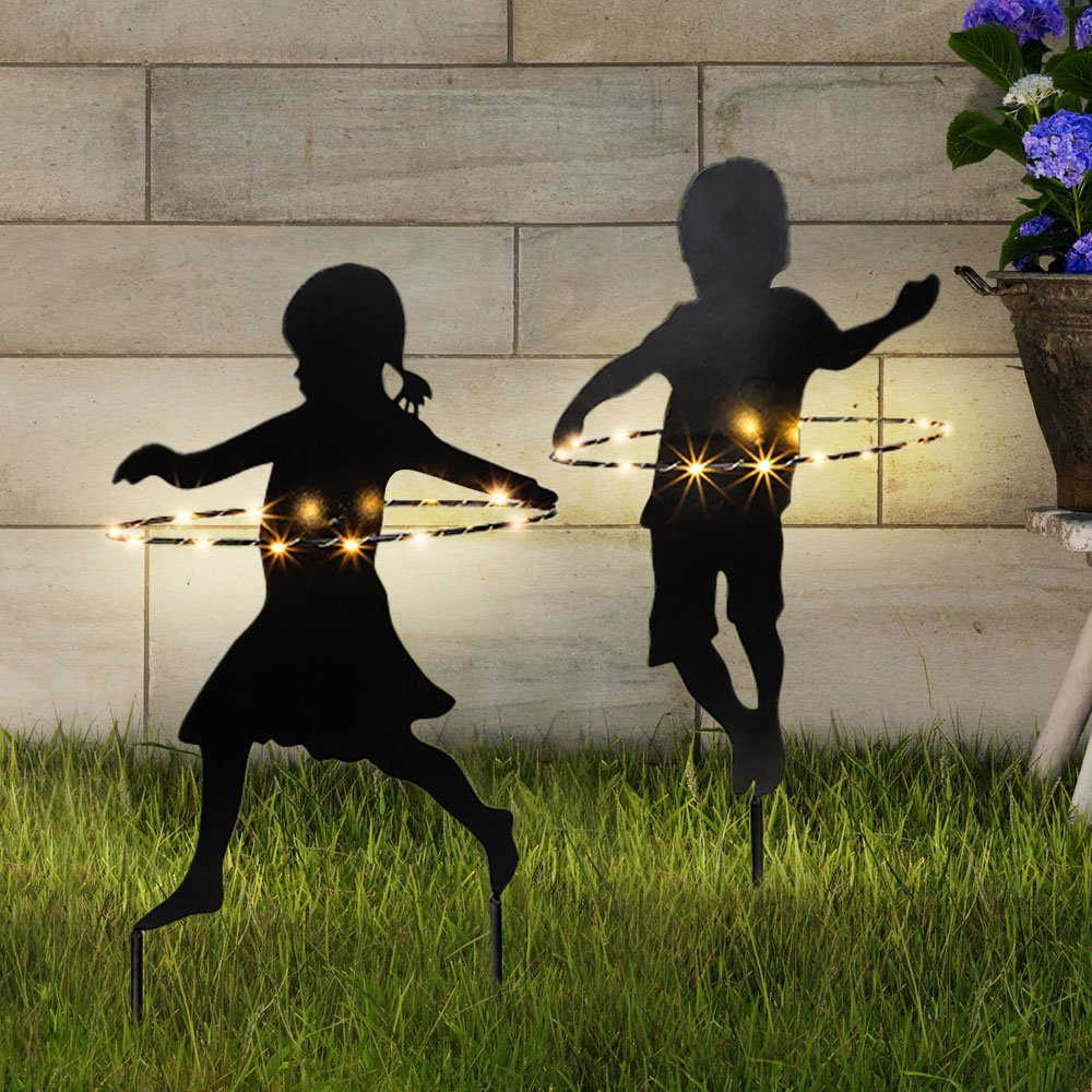 für fest Solar Garten LED Solarset Kinderfiguren verbaut, Solarleuchte, Gartenstecker etc-shop LED-Leuchtmittel