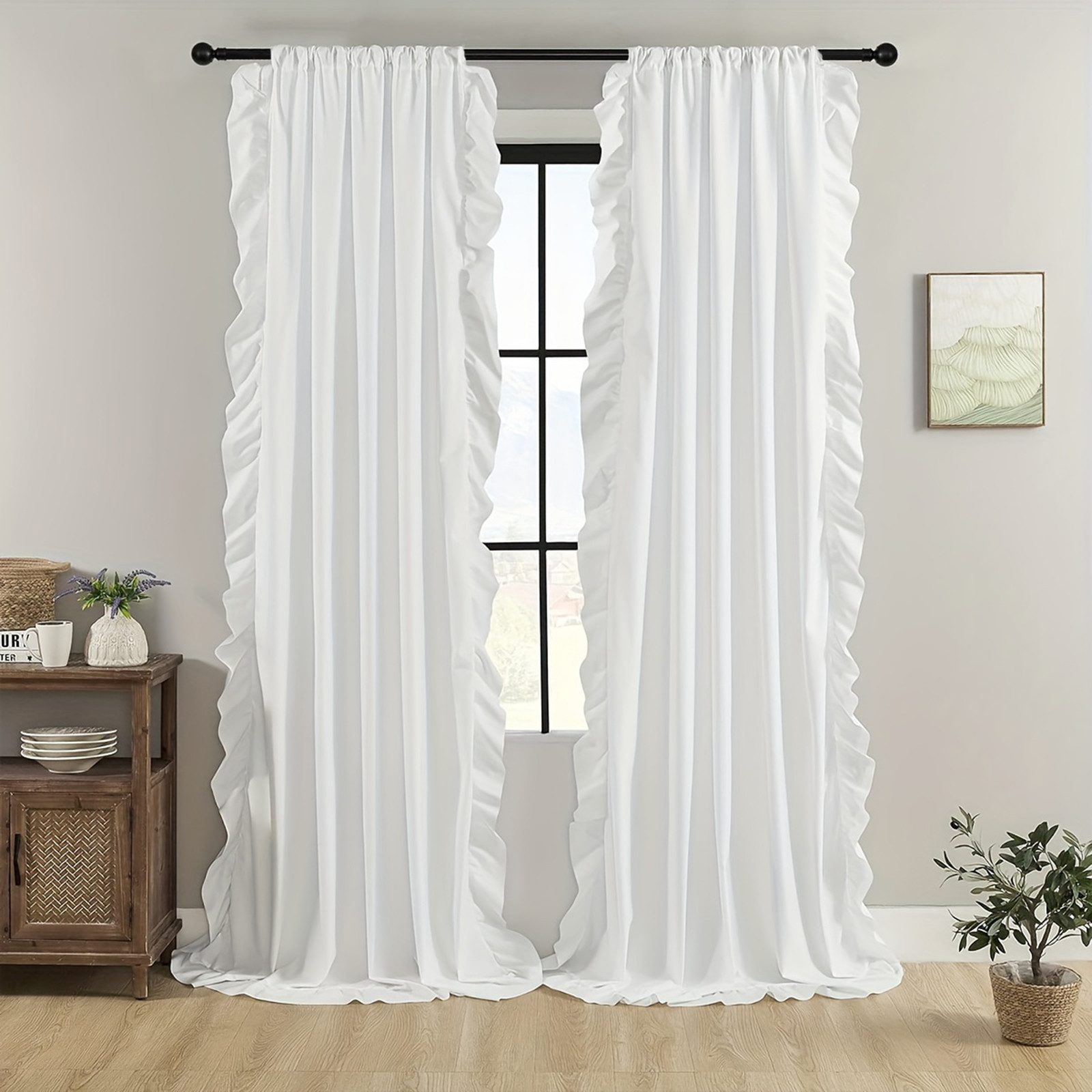 BTTO V&G Gardine Rüschen Fenstervorhang,Boho Gardinen günstig online kaufen