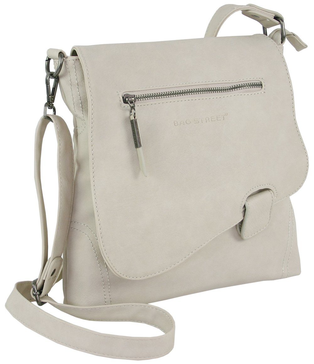 Schultertasche - Damen Umhängetasche mit Überschlag und Riegel-Magnetverschluss