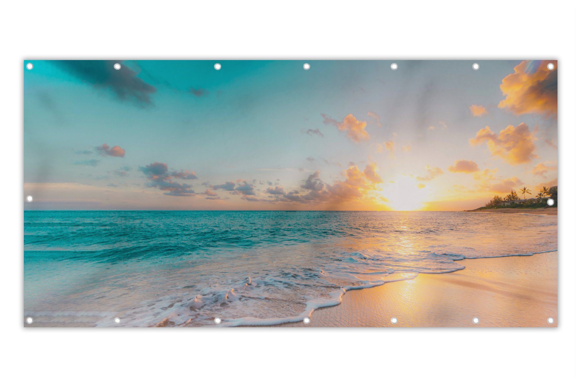 MuchoWow Balkonsichtschutz Sonnenuntergang - Strand - günstig online kaufen