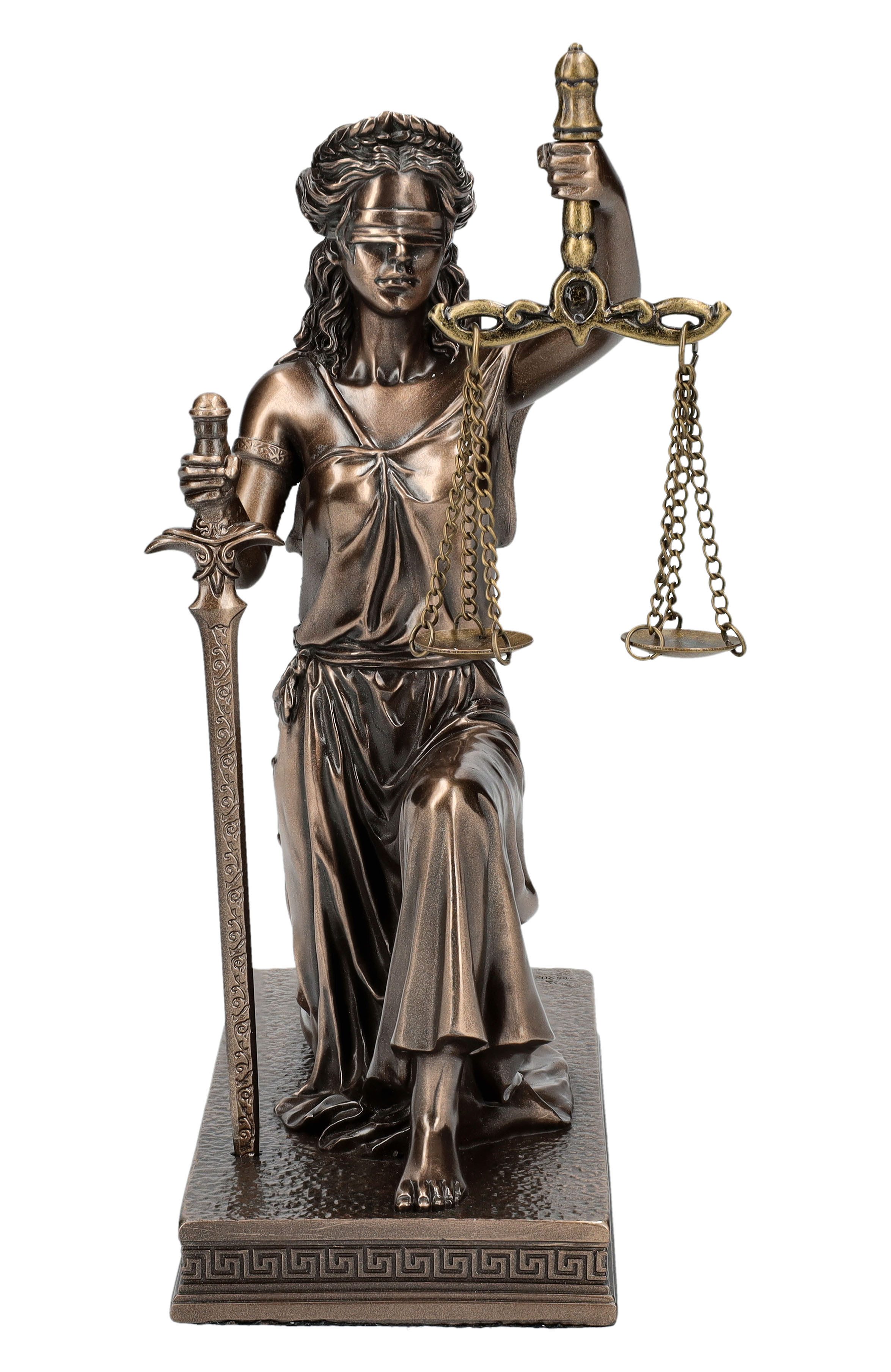 Figuren Shop GmbH Dekofigur Justitia Figur – Göttin der Gerechtigkeit Statue bronziert Veronese