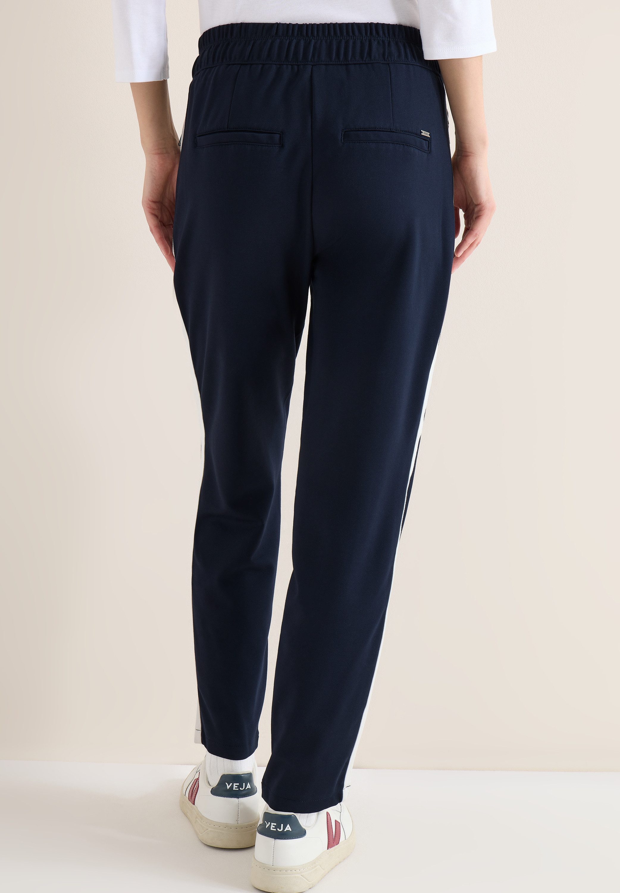 CECIL Stoffhose Style Tracey mit Color Block Tape, elastischem Bund mit Tun günstig online kaufen