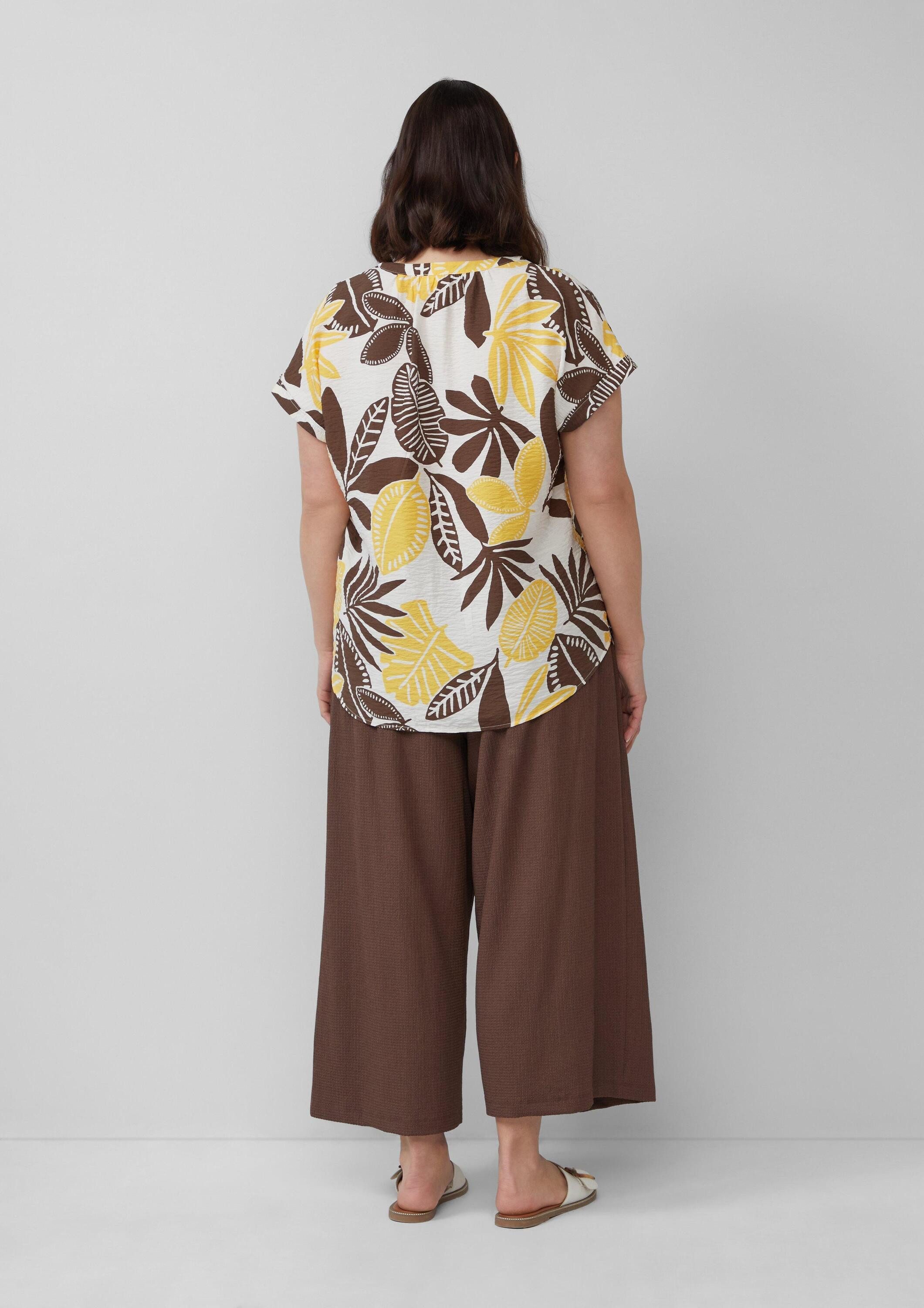s.Oliver Blusentop Bluse Strukturierte Bluse mit Raff-Details
