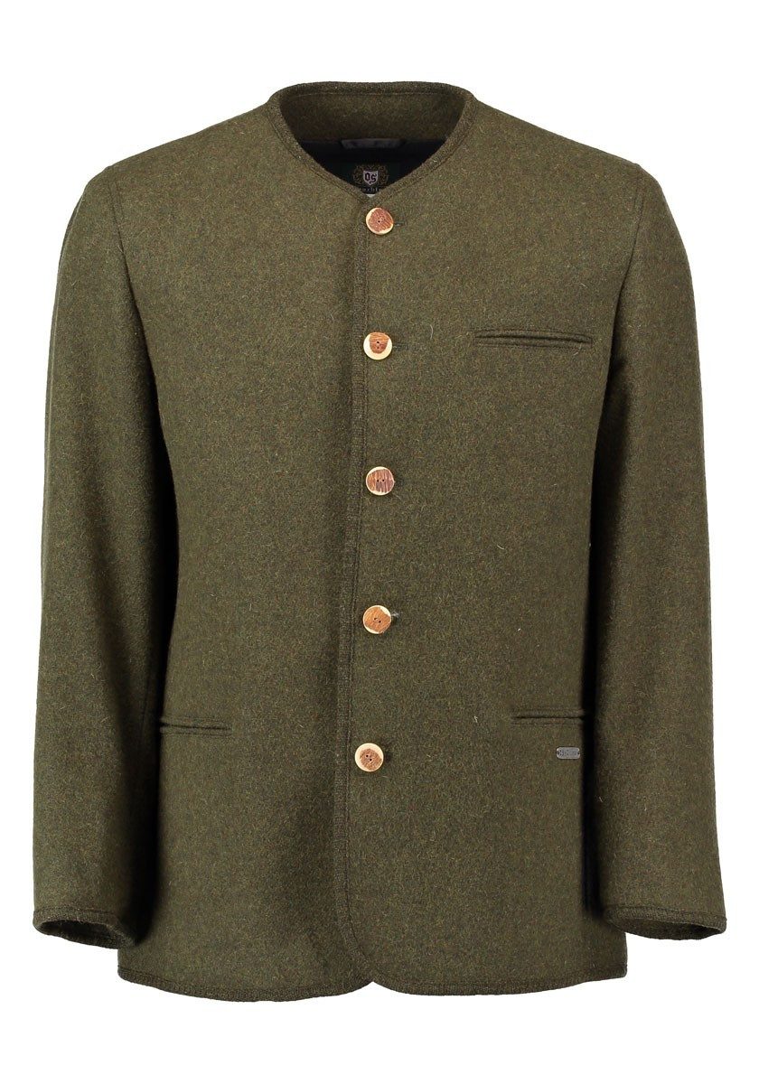 OS Trachten Trachtenjanker Oznayo Trachtensakko mit 3 Paspeltaschen und OS Trachten Metall-Emblem