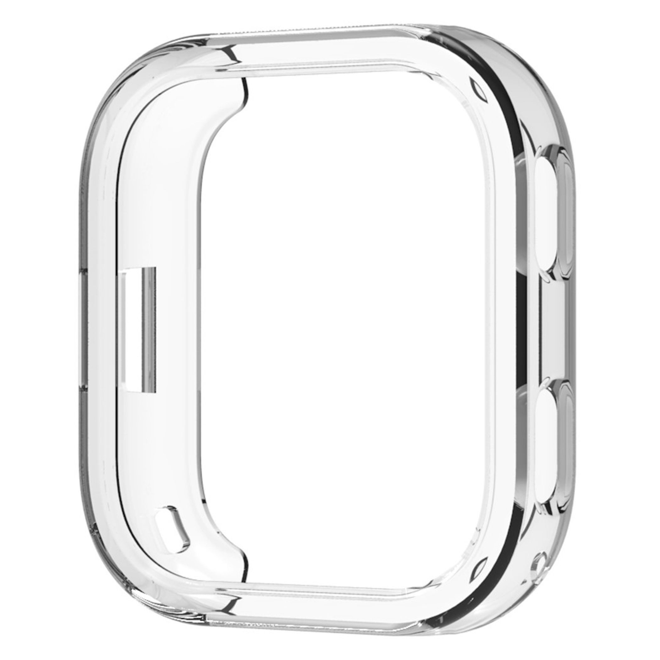 Wigento Smartwatch-Hülle TPU für Amazfit Bip Max Schutz Halbabdeckung Flexibel Transparent, Halbabdeckung, leicht