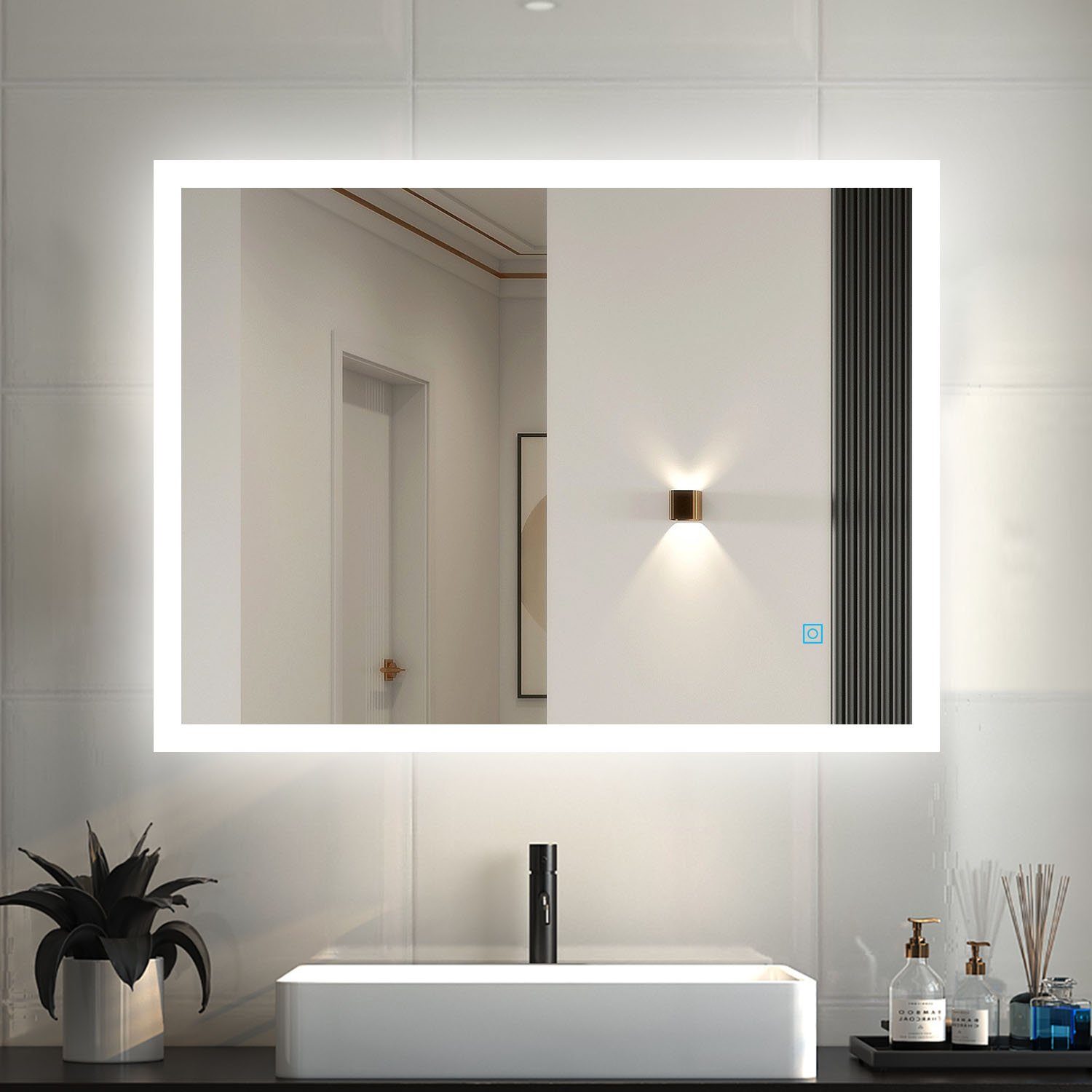duschspa Badspiegel 50-120 cm Touch Kaltweiß, günstig online kaufen