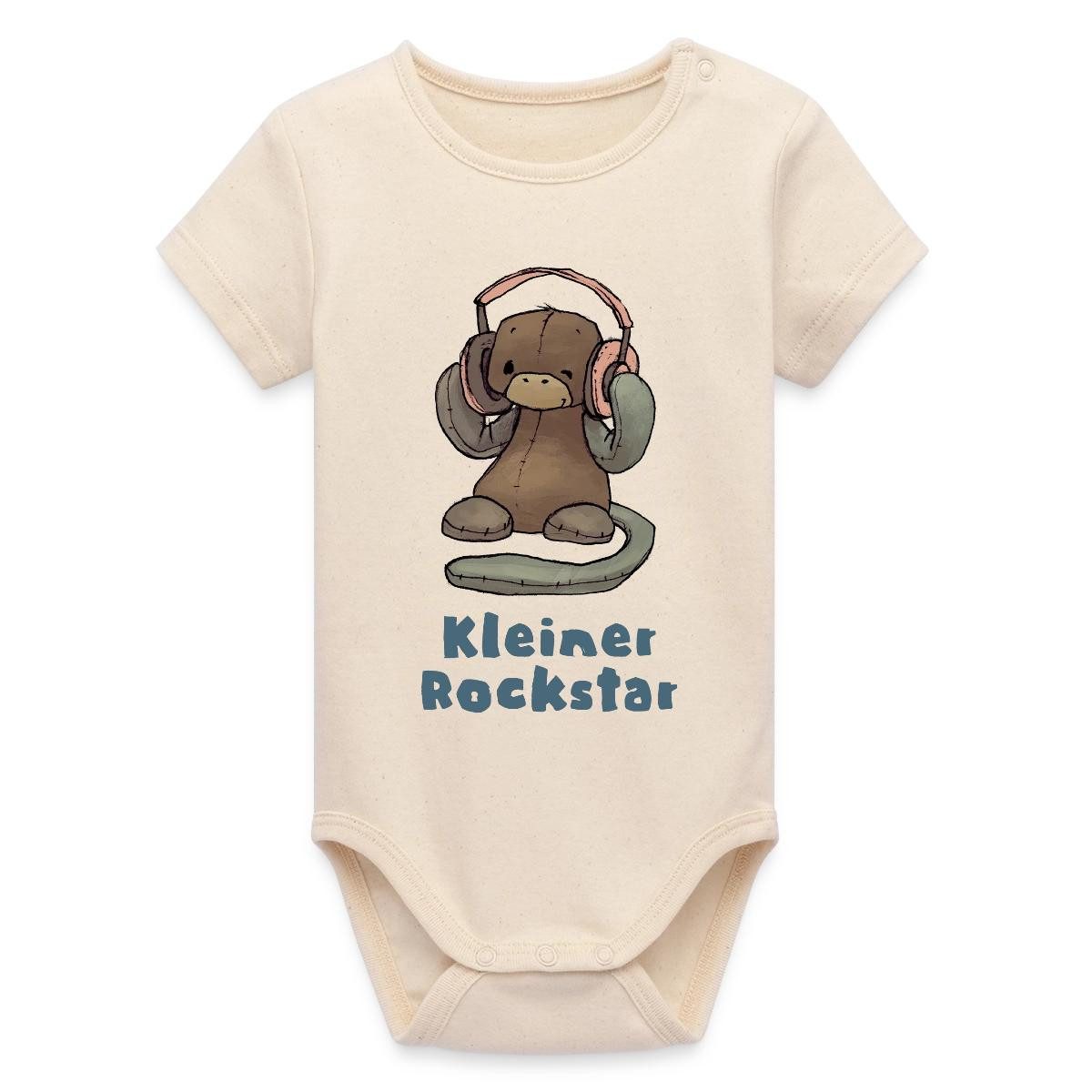 Spreadshirt Kurzarmbody Anouk Kleiner Rockstar Mit Affi Bio Kurzarm Baby Body (1-tlg)