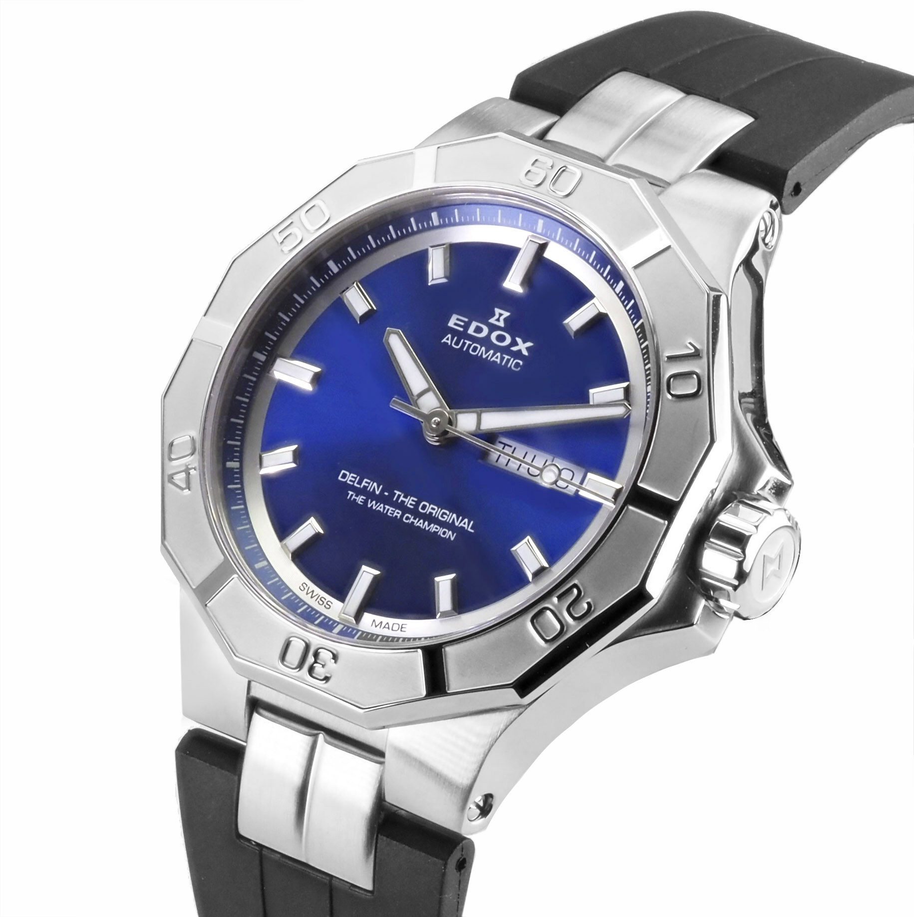 Edox Schweizer Uhr Herren Uhr Automatikl Delfin 88008 3CA BUIN Delfin