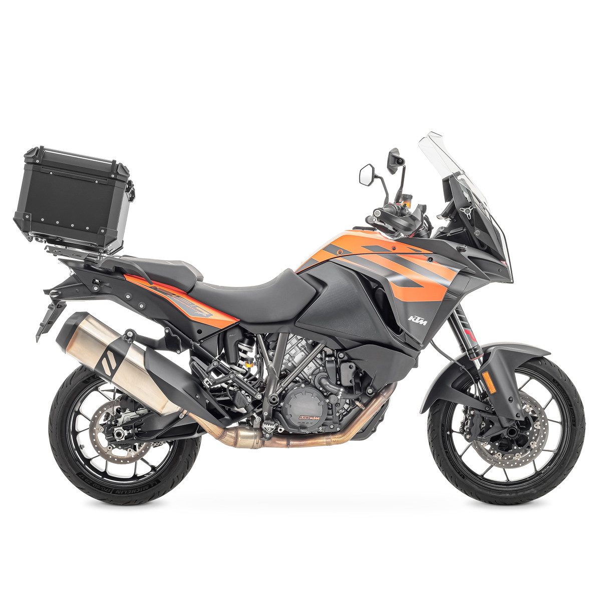 Bagtecs Topcase Set Alu Topcase + Gepäckbrücke passend für KTM 1290 Super Adventure 15