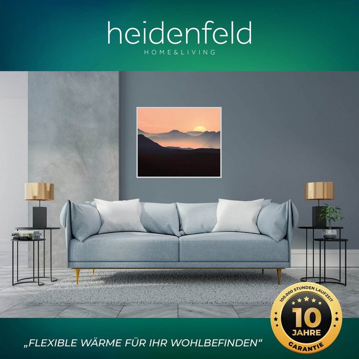 Heidenfeld Infrarotheizung HF-HP115 Sonnenaufgang 10 Jahre Garantie inkl. Thermostat ZN11391