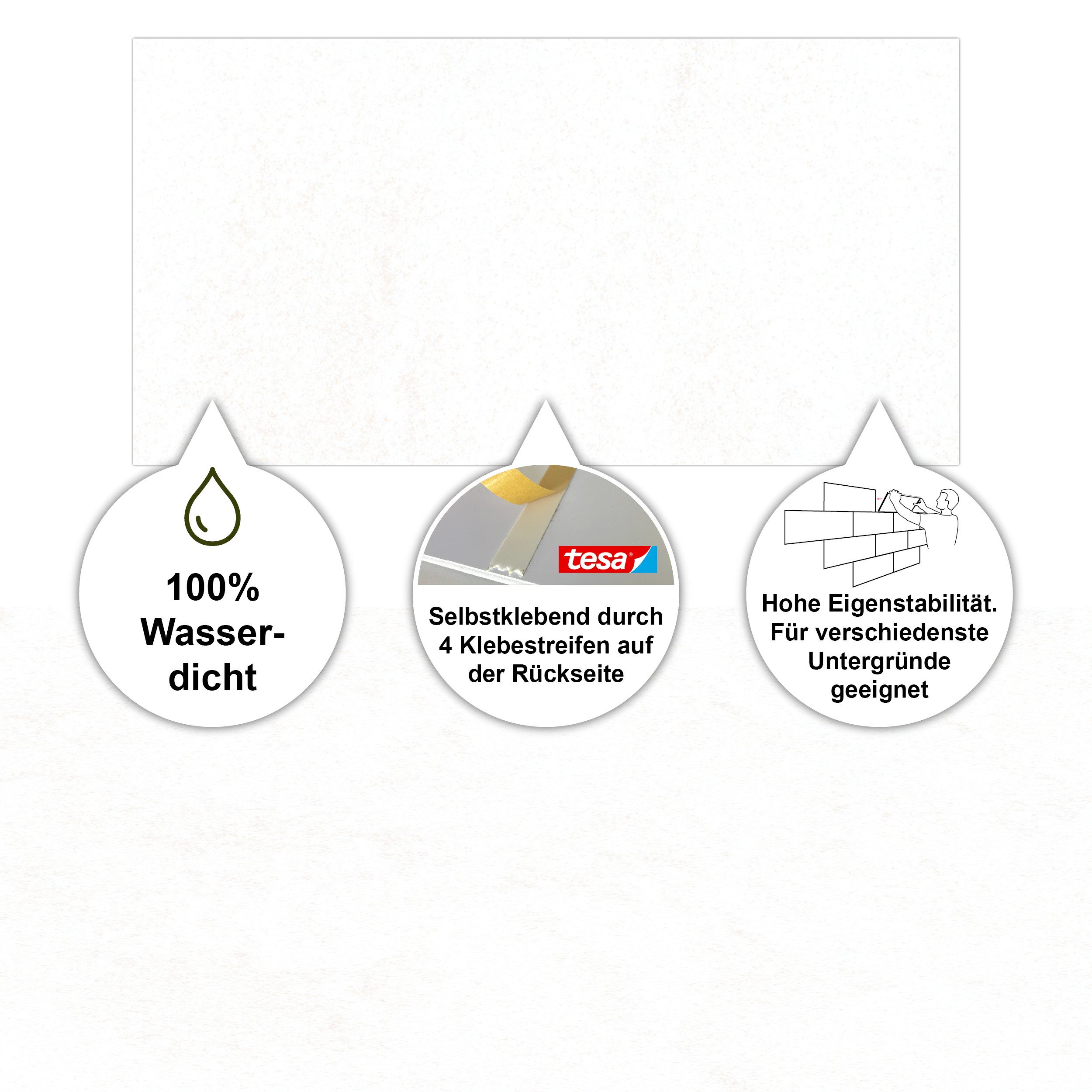 BARIDECOR Wandpaneel wasserfeste Wandfliese selbstklebend Handmuster, günstig online kaufen