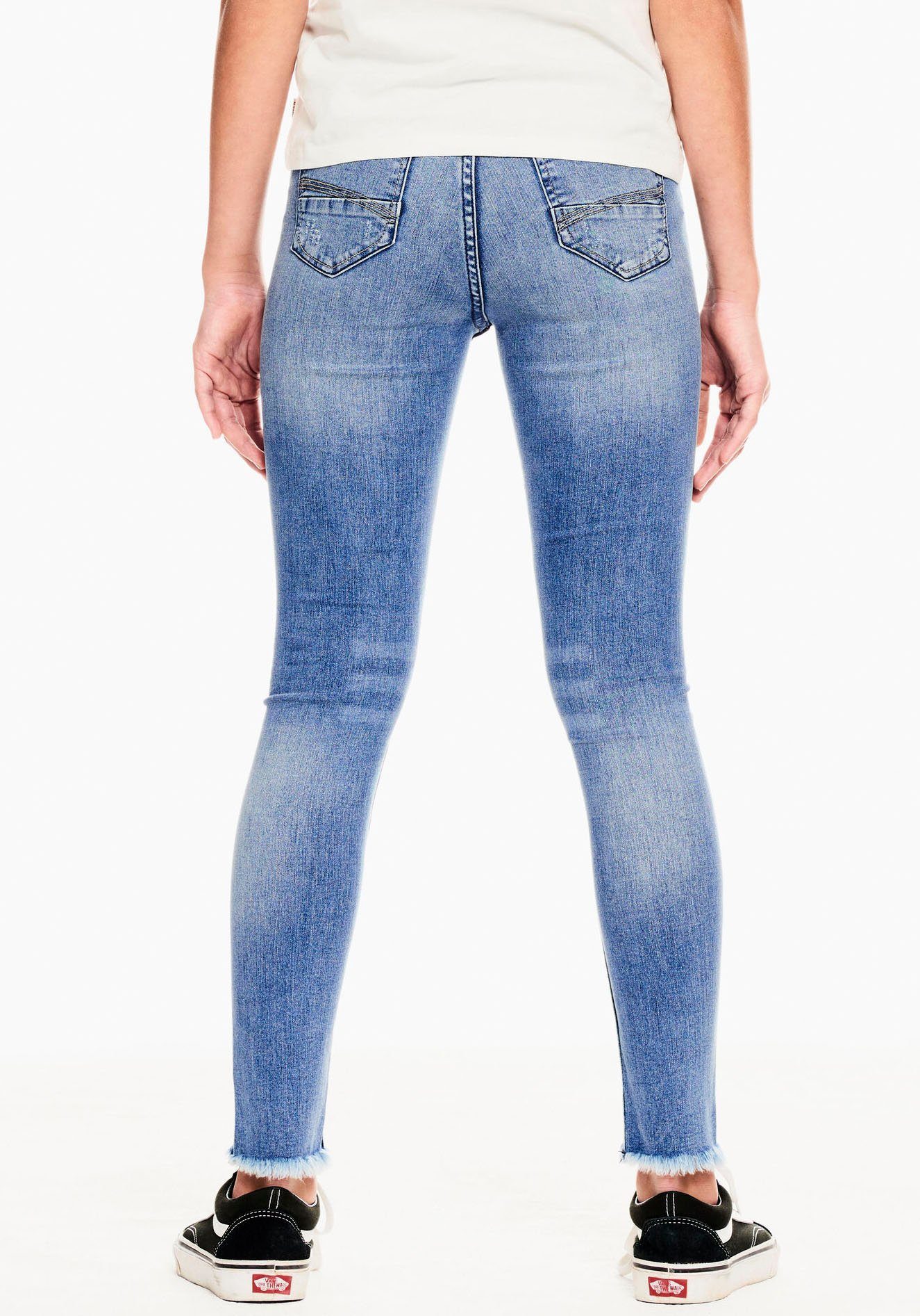 570 Garcia Rianna Destroyed-Effekten Stretch-Jeans mit
