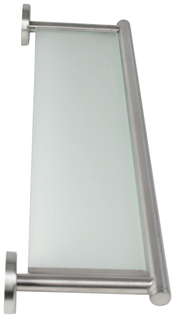 1-tlg., cm 54 aus axentia Neapel, Wandregal Glas/Edelstahl,