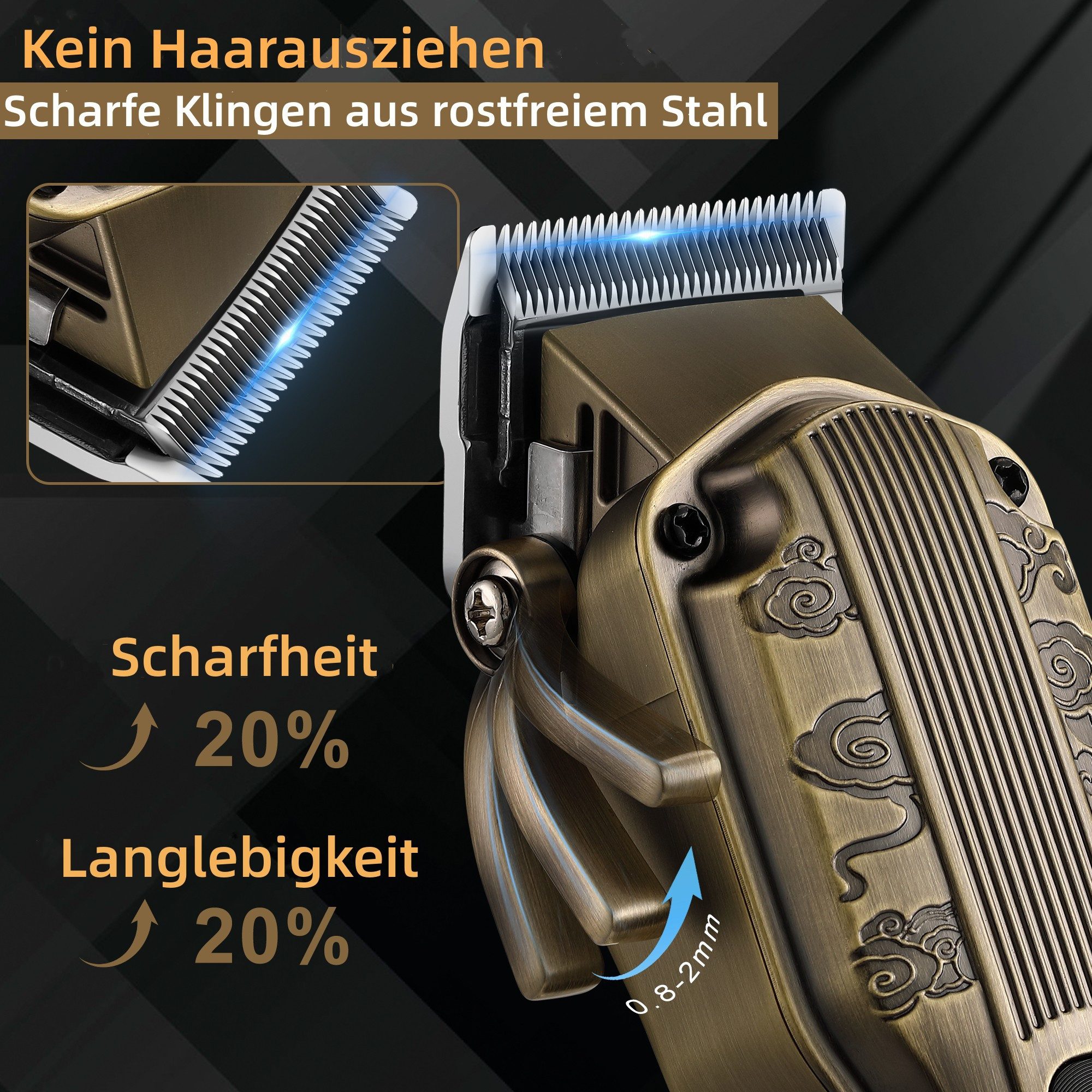 Scttomon Haarschneider HT-6068, Haar- und Bartschneider Kit, Bartschneider mit LED-Anzeige IPX6 Wasserdicht