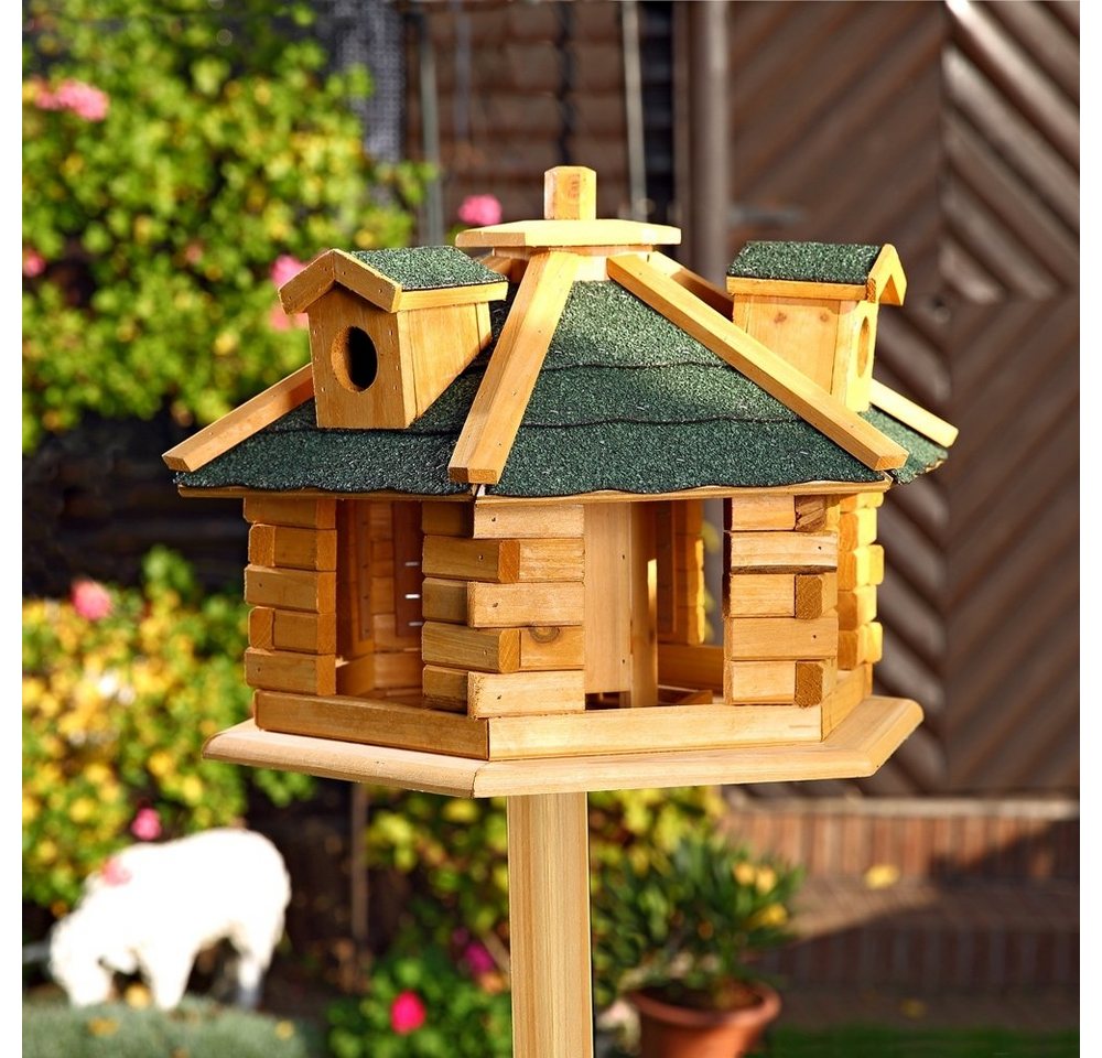 Thumbnail - Feel2Home Vogelhaus XXL 48 cm Vogelfutterhaus Vogelhäuschen Vogelhäuser versch. Farben, Inkl. aufklappbaren Futterspende...
