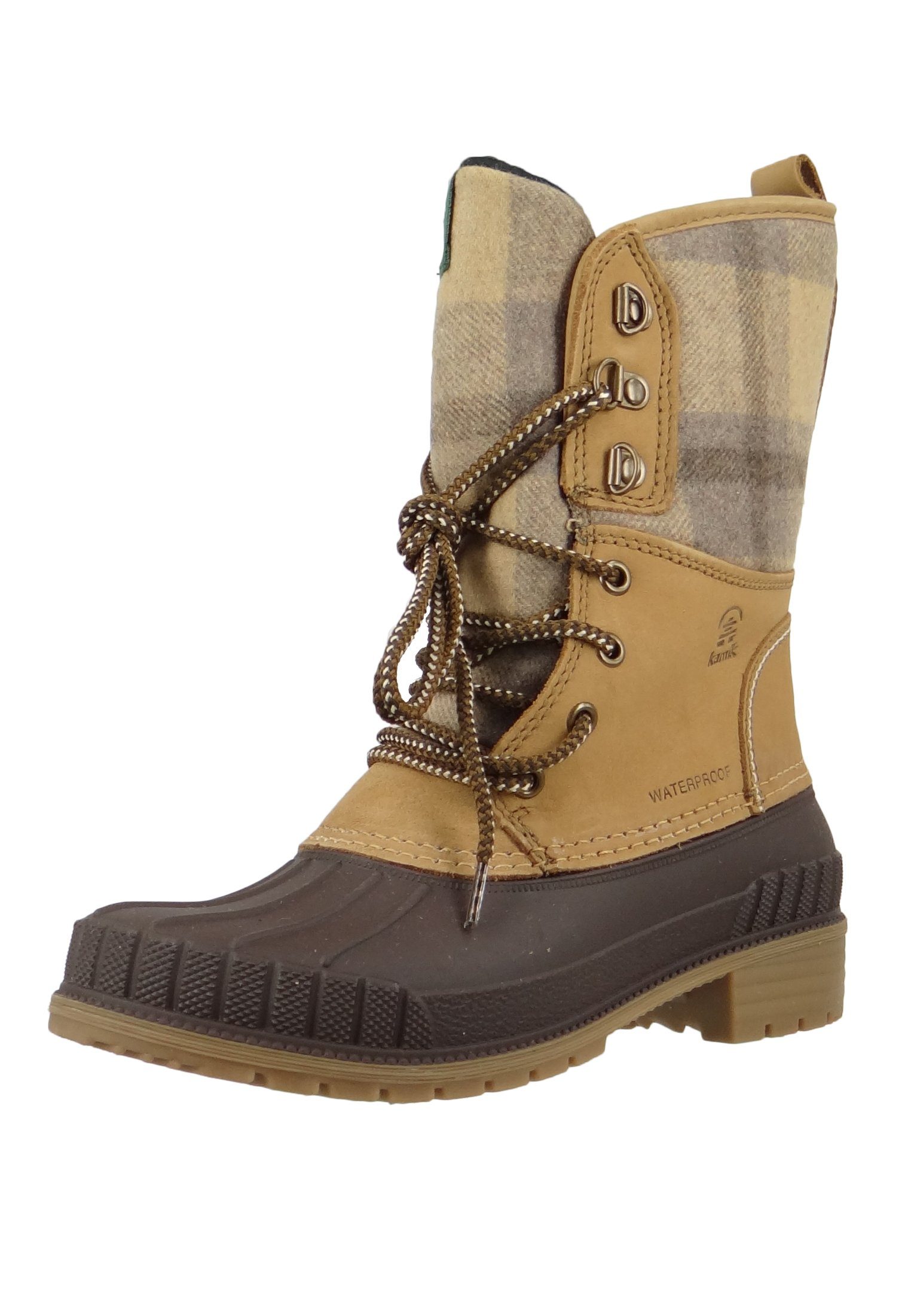 Kamik NK2186 Sienna 2 Waterproof TAN Plaid Stiefel