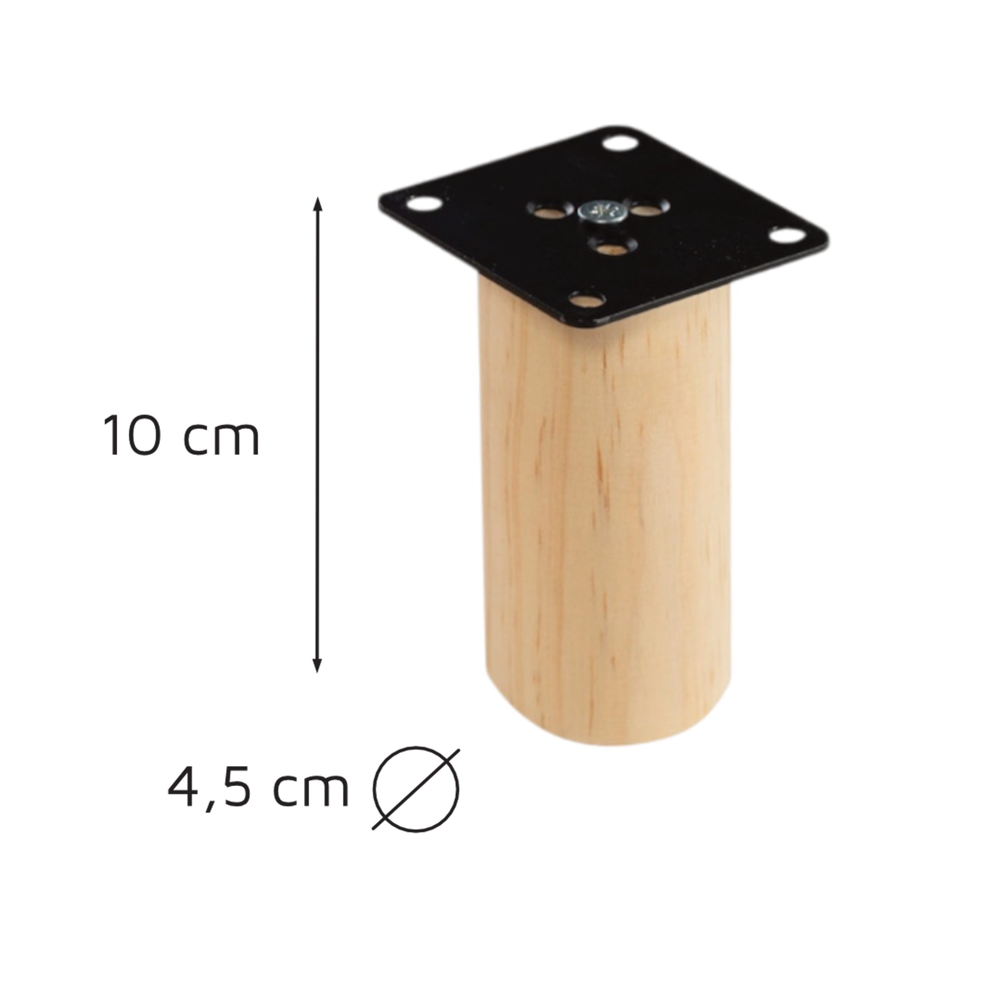 Astigarraga Kit Line Möbelfuß Vollholz Regalbeine - 4er Set Möbelbeine