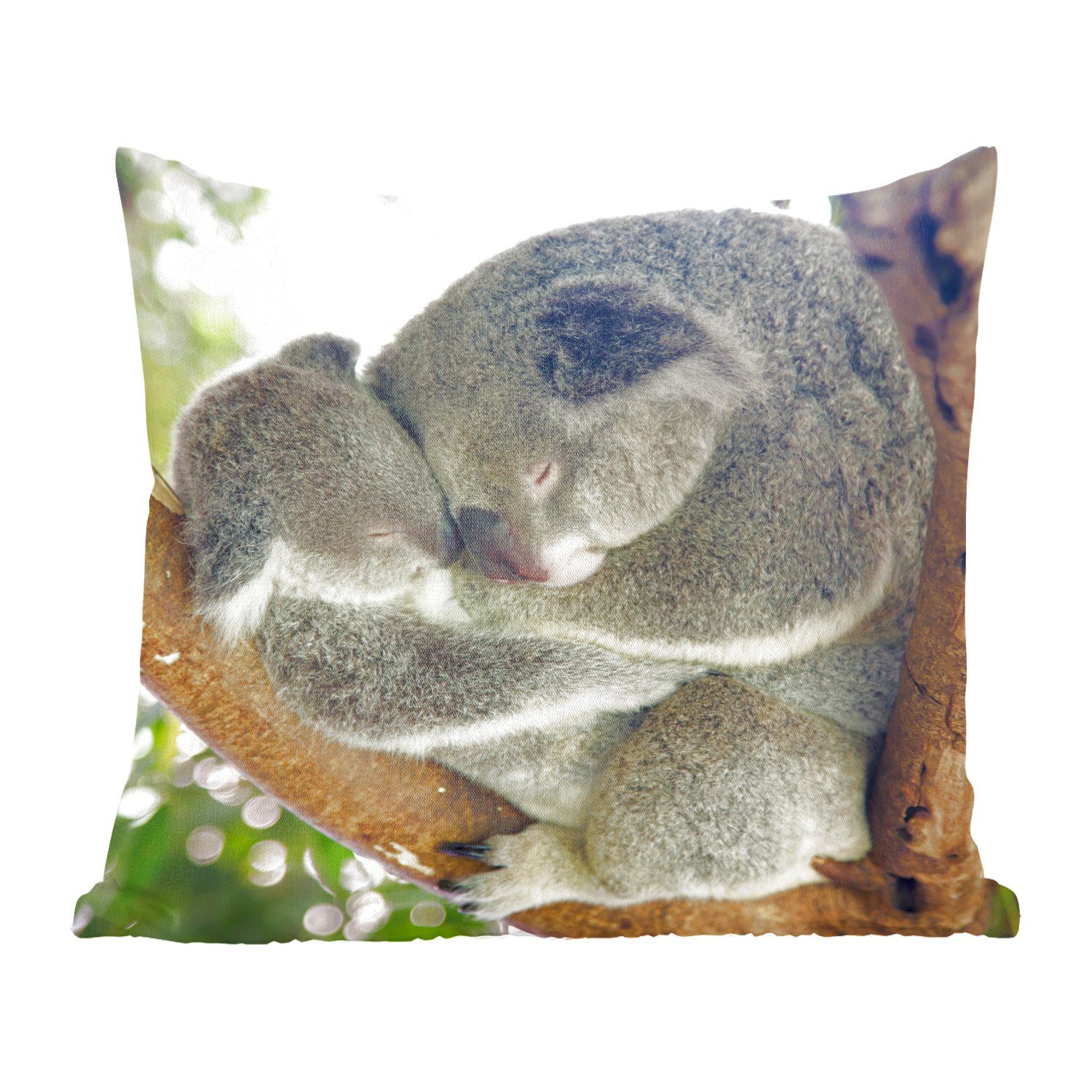 Zierkissen Koalas Tiere Wohzimmer, Jungen - Kinder mit - für - Plüschtier Dekokissen Deko, Sofakissen - - Mädchen, Füllung Schlafzimmer, MuchoWow