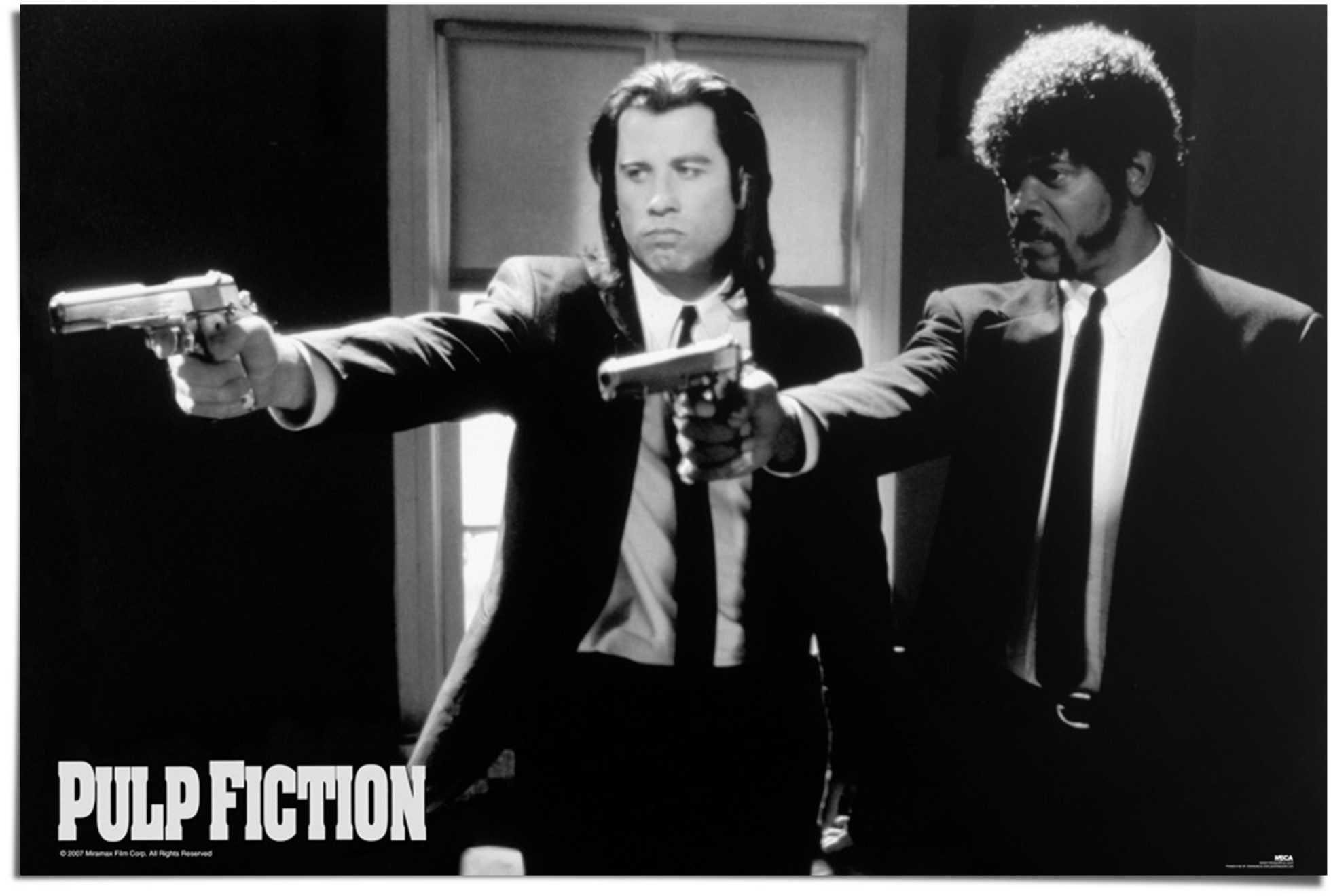 Reinders! Poster Pulp Fiction Schwarz/weiss, (1 St)