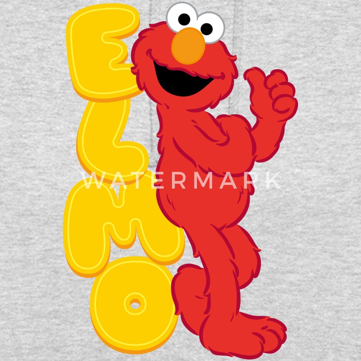 Spreadshirt Hoodie Sesamstraße Elmo Mit Schriftzug Unisex Hoodie (1-tlg)