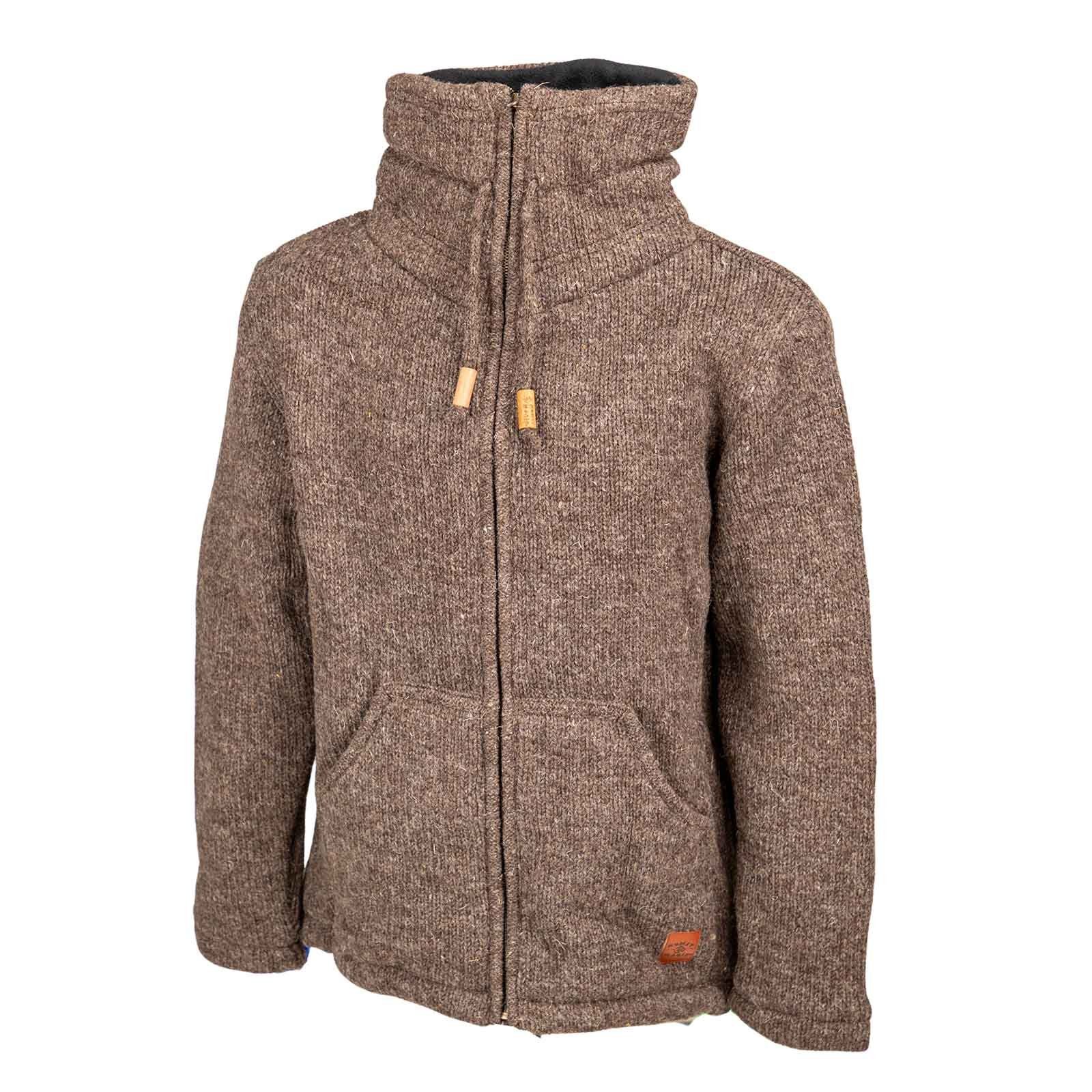 KUNST UND MAGIE Strickjacke Klassische Strickjacke Wolle Jacke mit Hochkrag günstig online kaufen