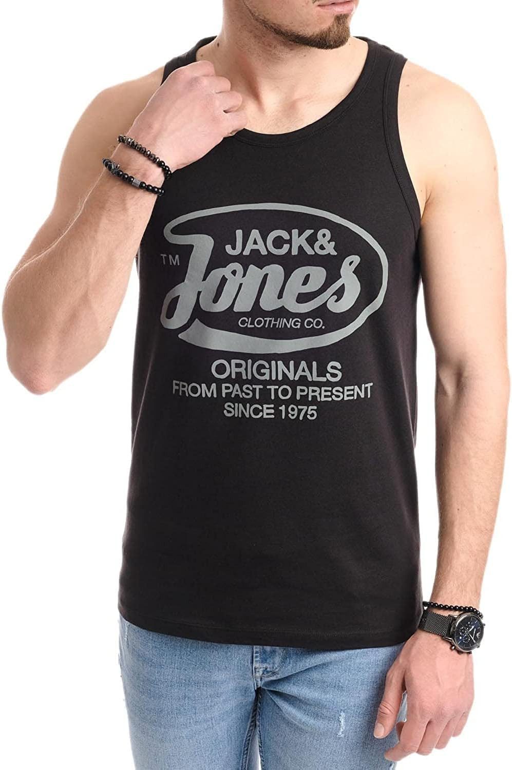 Jack & Jones Tanktop Bequemes Slimfit Shirt mit Printdruck (3er-Pack) mit Print