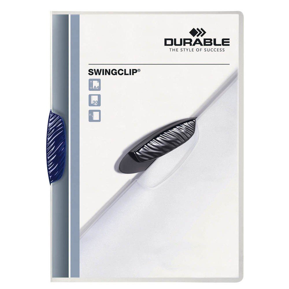 Hefter DURABLE 2260 Klemmmappe SWINGCLIP® A4 dunkelblau - 25er Pack