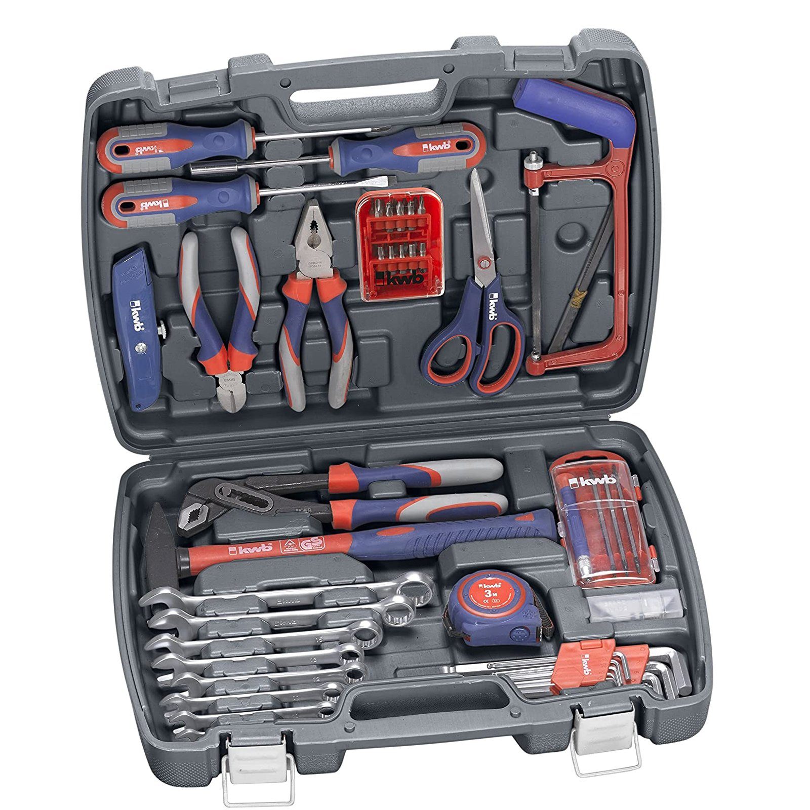 Werkzeugset kwb Werkzeug-Koffer inkl. Werkzeug-Set, 65-teilig, gefüllt, robust
