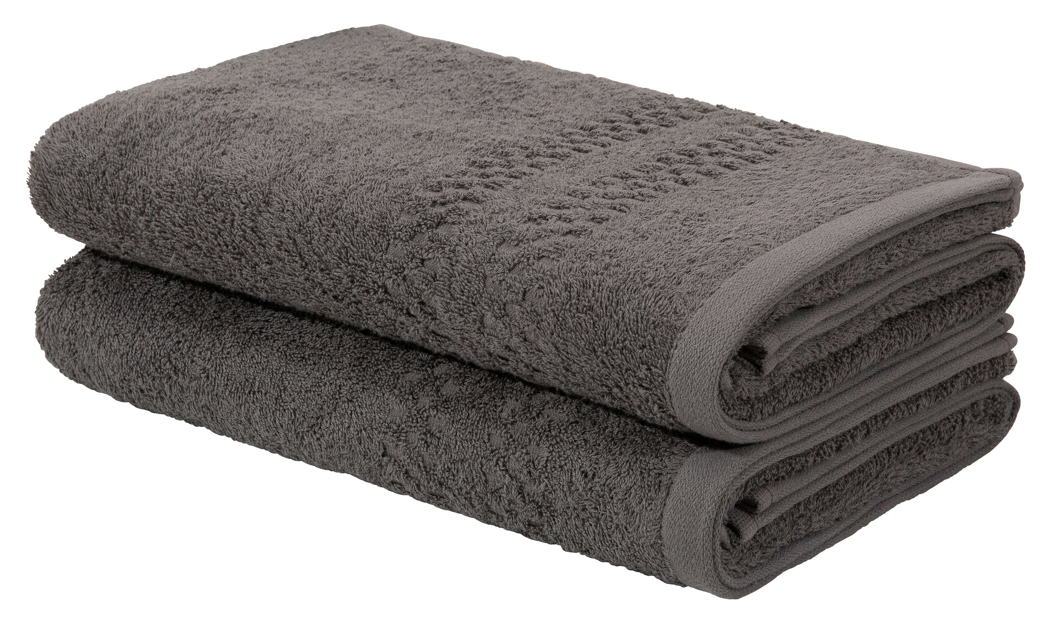 OTTO home Duschtücher Regona, Duschtücher 70x140cm, flauschig und weich, 500 gr/m², Frottier (Set, 2-St), Premium Handtücher mit Bordüre, Set, 100% Baumwolle, 5 Jahre Garantie