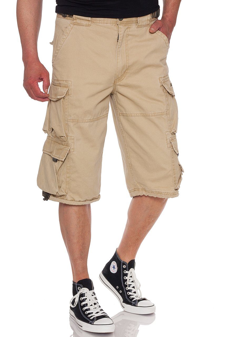 Jet B bequeme und Lag Beige 007 Cargoshorts Outdoorhose Freizeit- Short