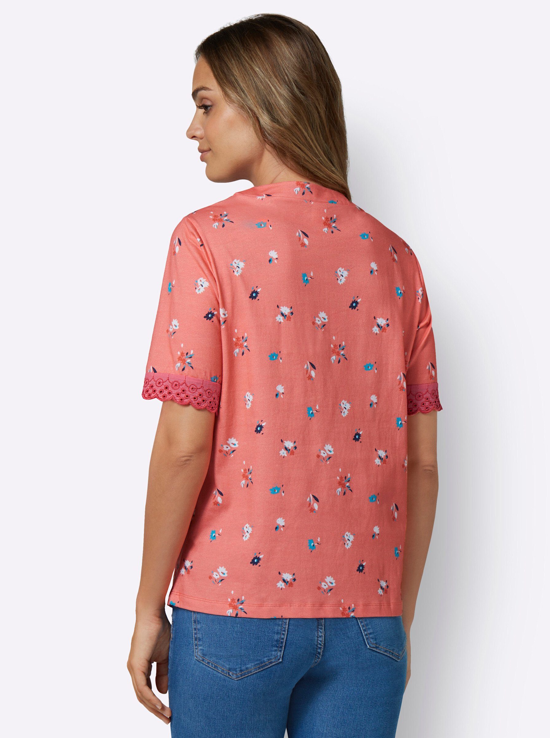 T-Shirt an! flamingo-dunkelblau-bedruckt Sieh